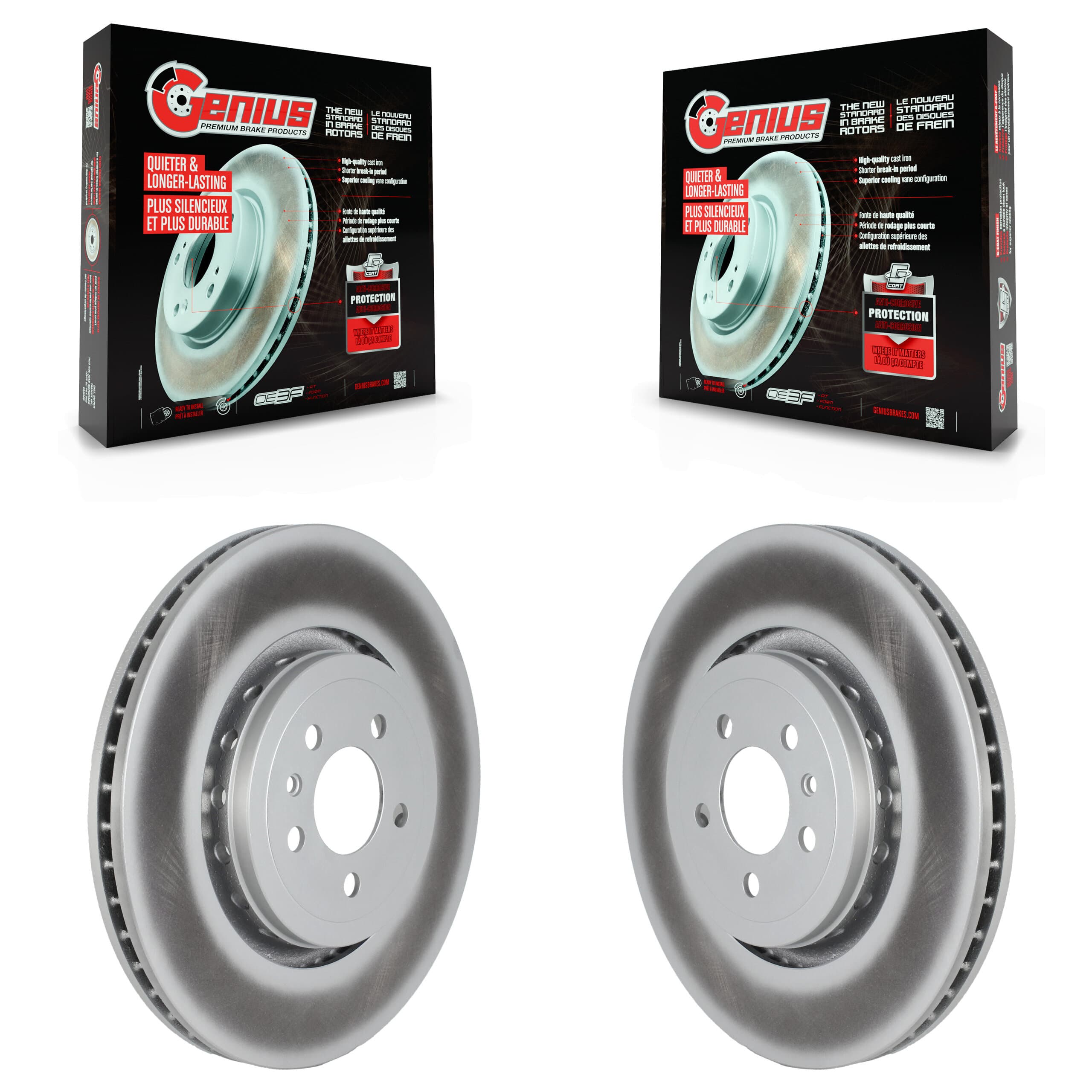 Genius - KG-101616 - Front Disc Brake Rotor Kits image 1