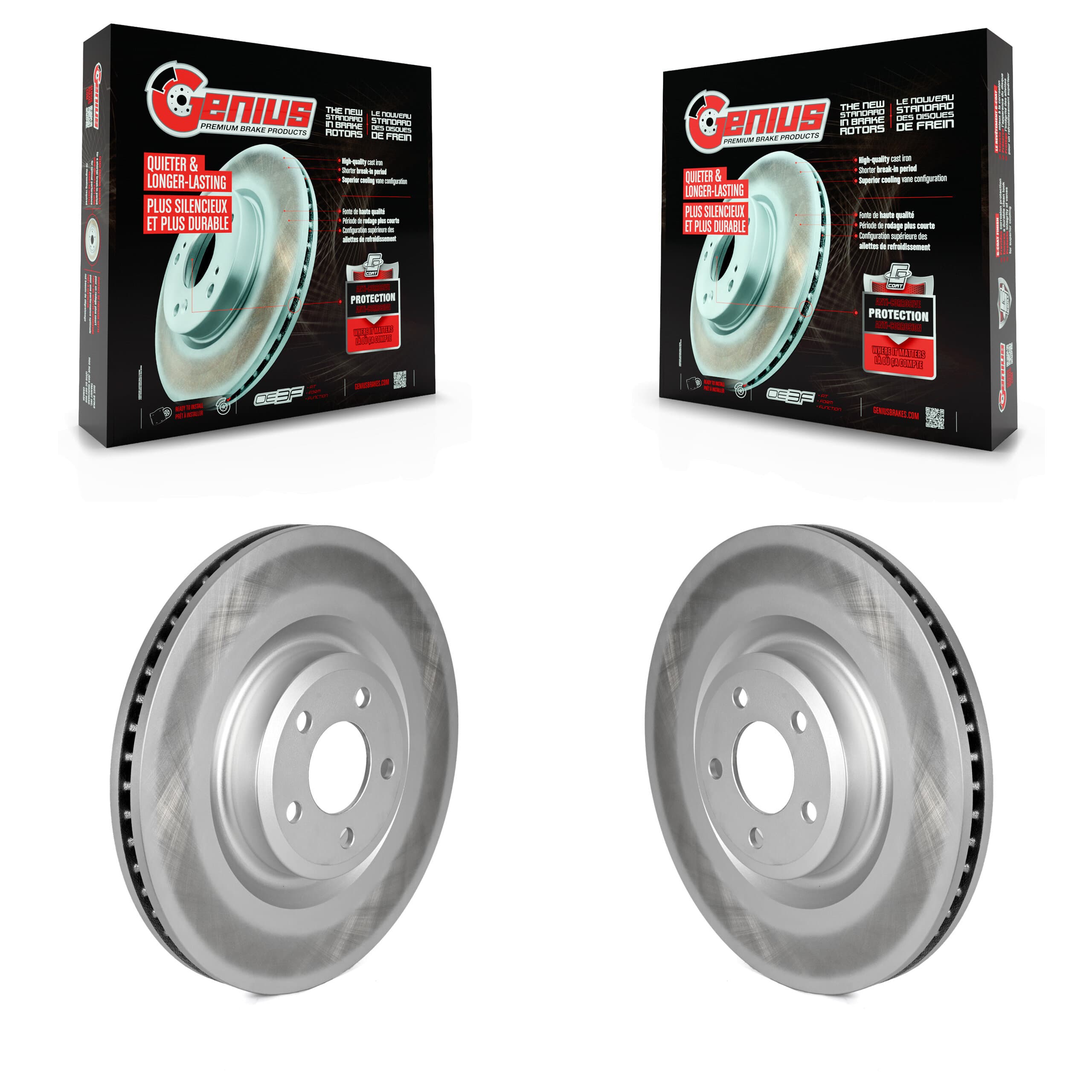 Genius - KG-101622 - Front Disc Brake Rotor Kits image 1