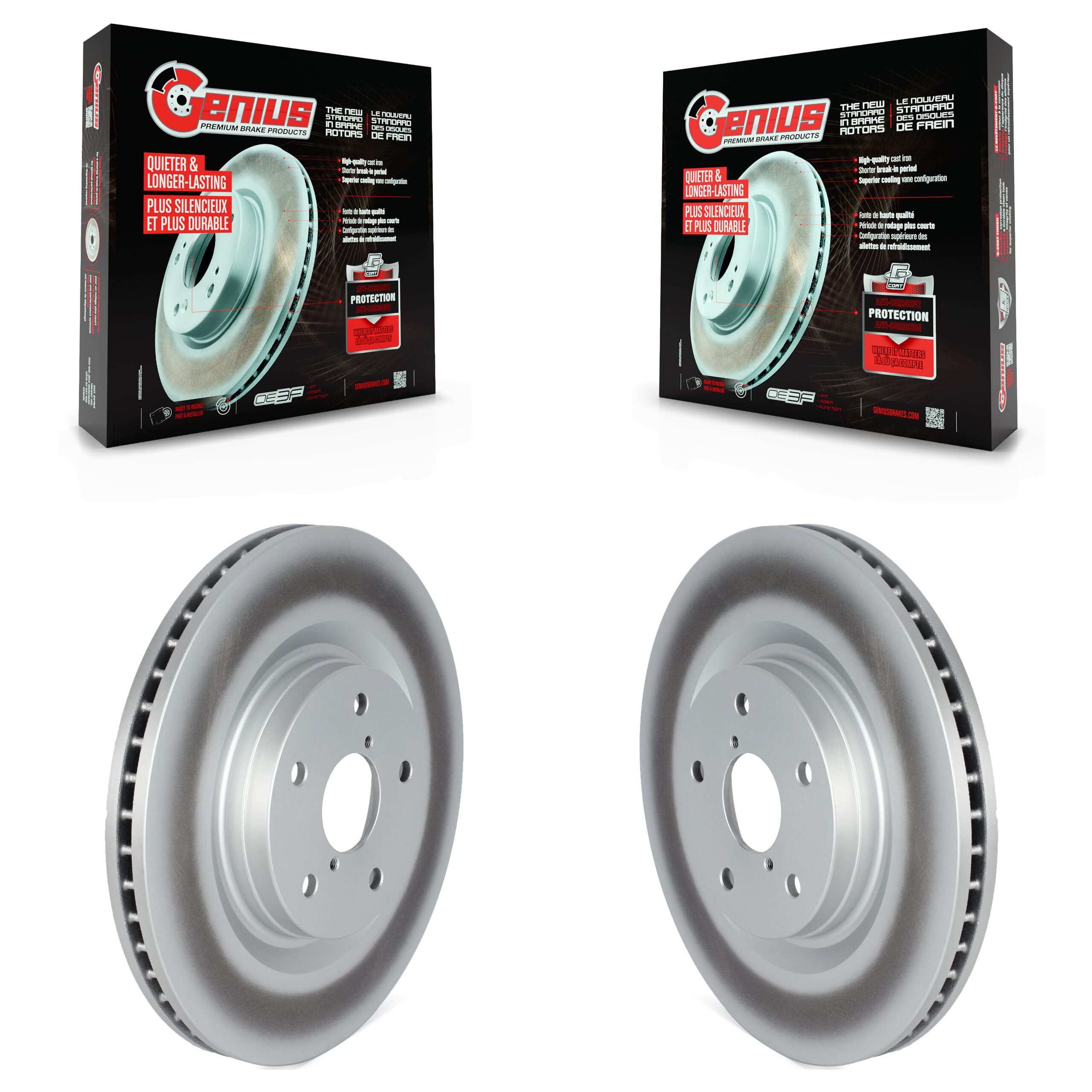 Genius - KG-101627 - Front Disc Brake Rotor Kits image 1