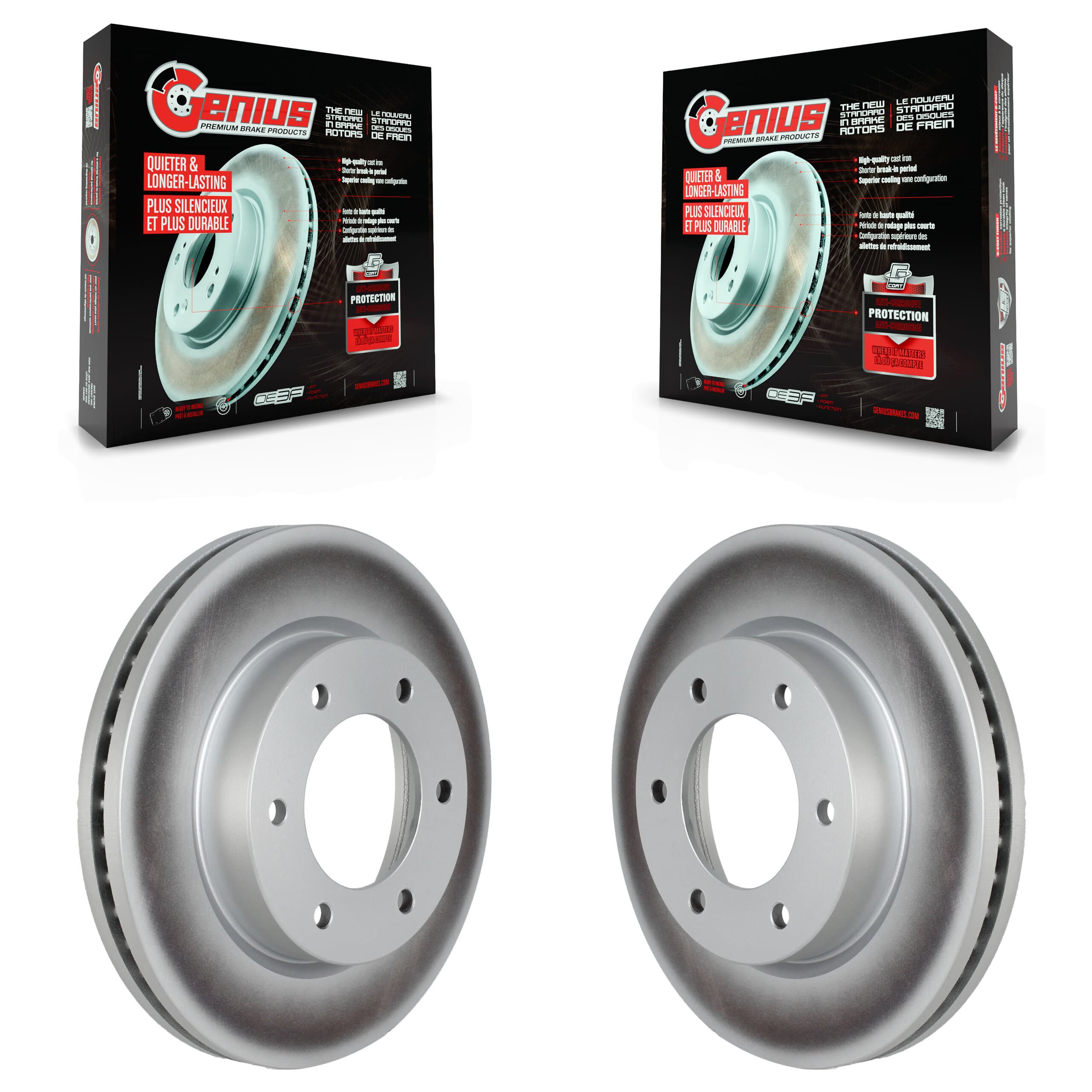 Genius - KG-101628 - Front Disc Brake Rotor Kits image 1