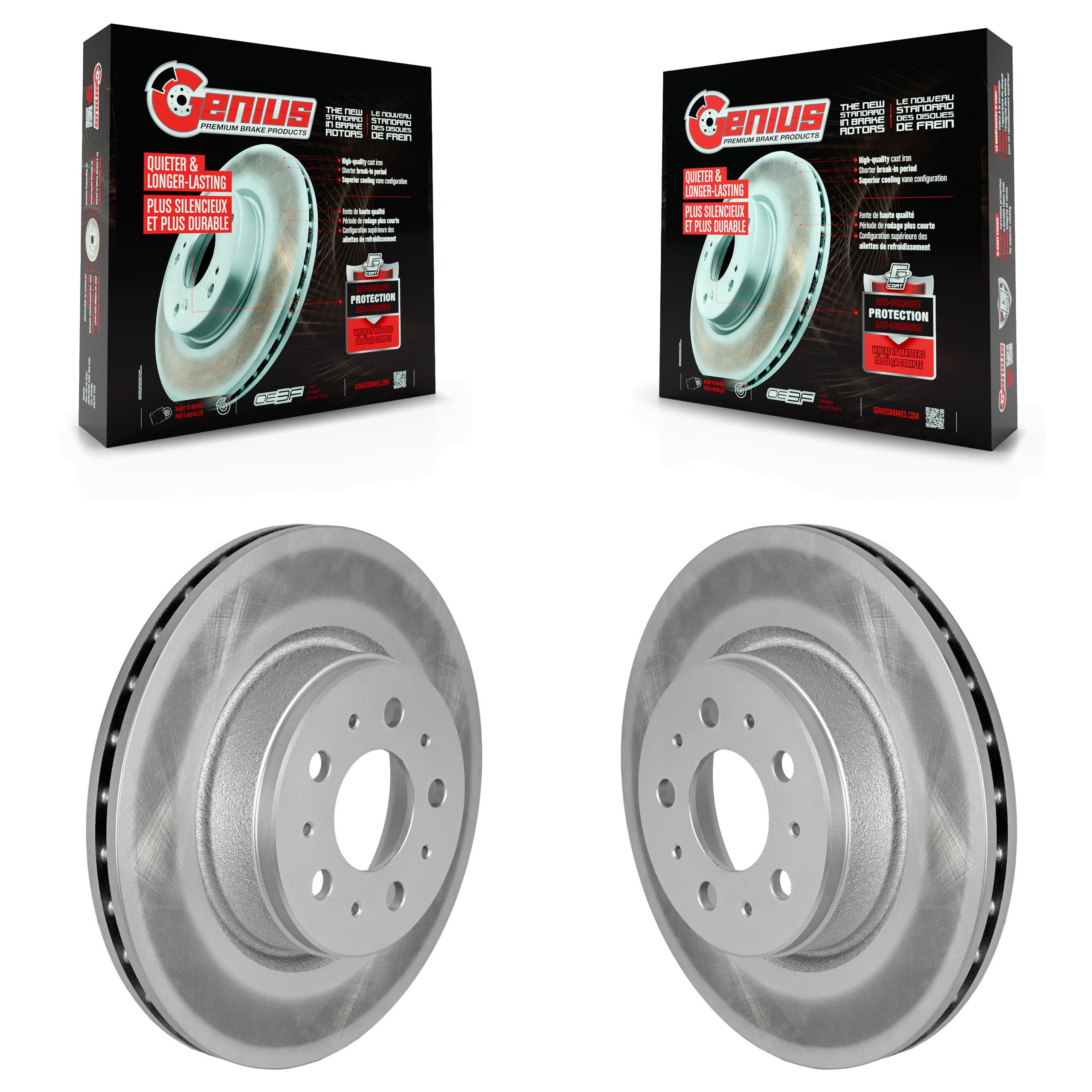 Genius - KG-101721 - Front Disc Brake Rotor Kits image 1