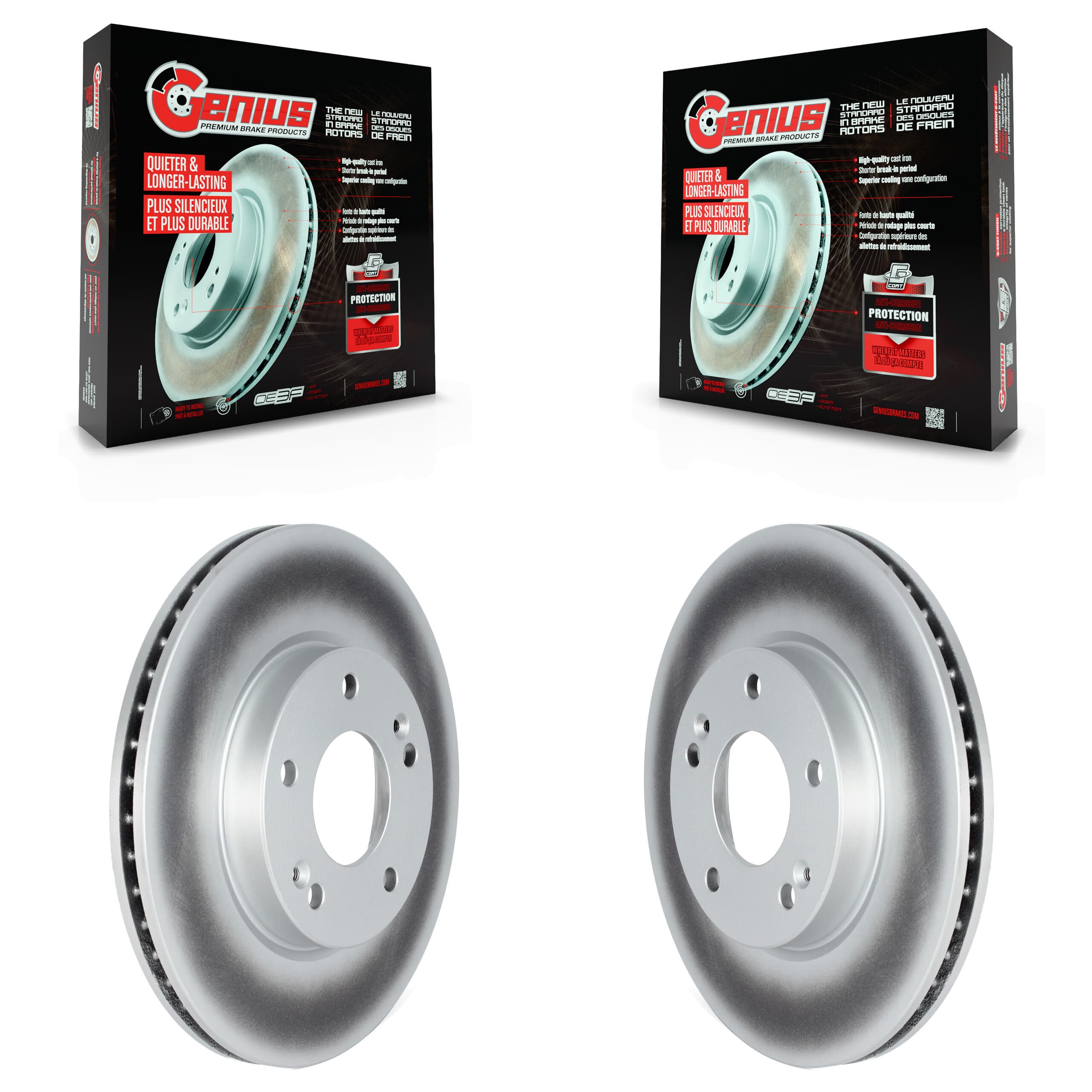 Genius - KG-101722 - Front Disc Brake Rotor Kits image 1