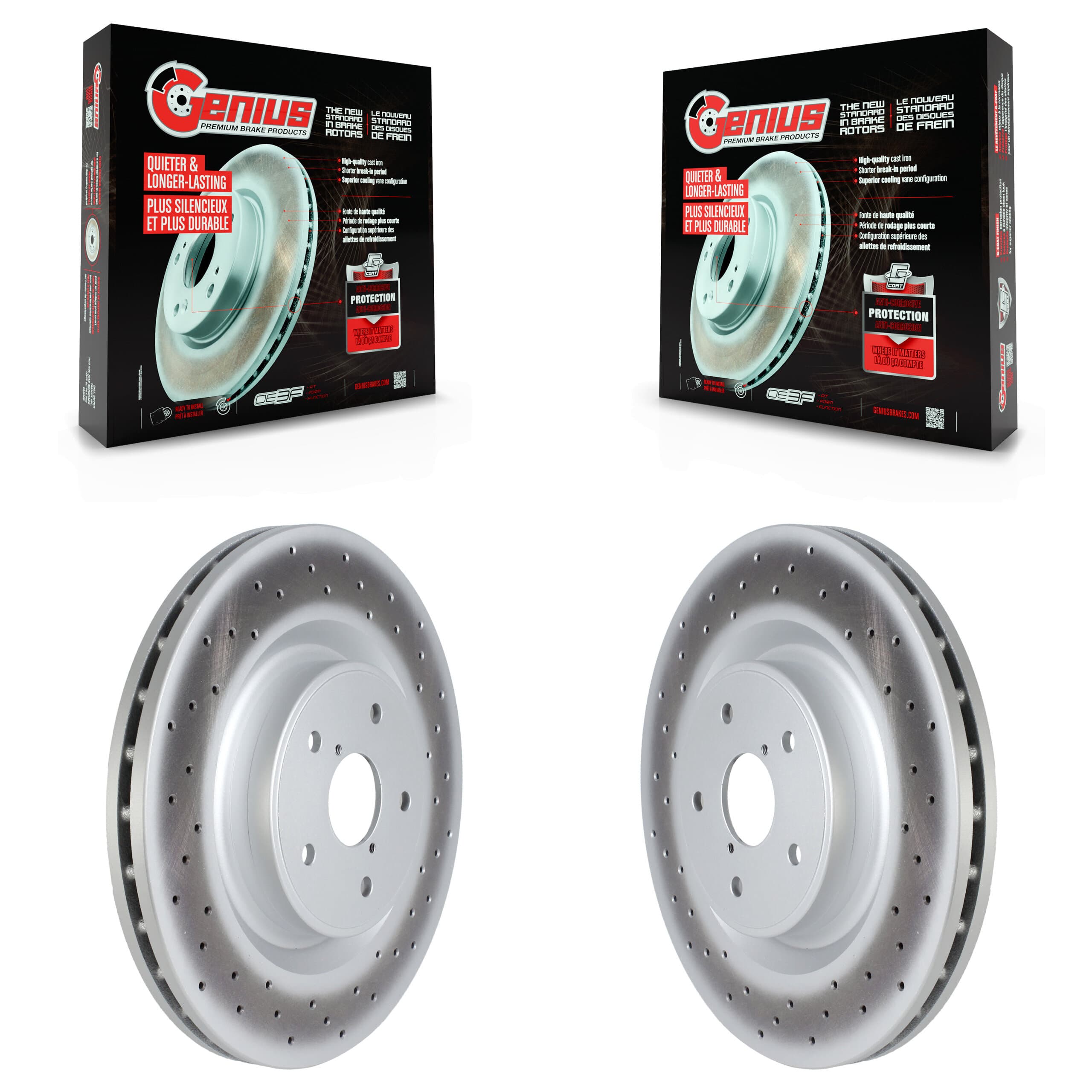 Genius - KG-101733 - Front Disc Brake Rotor Kits image 1