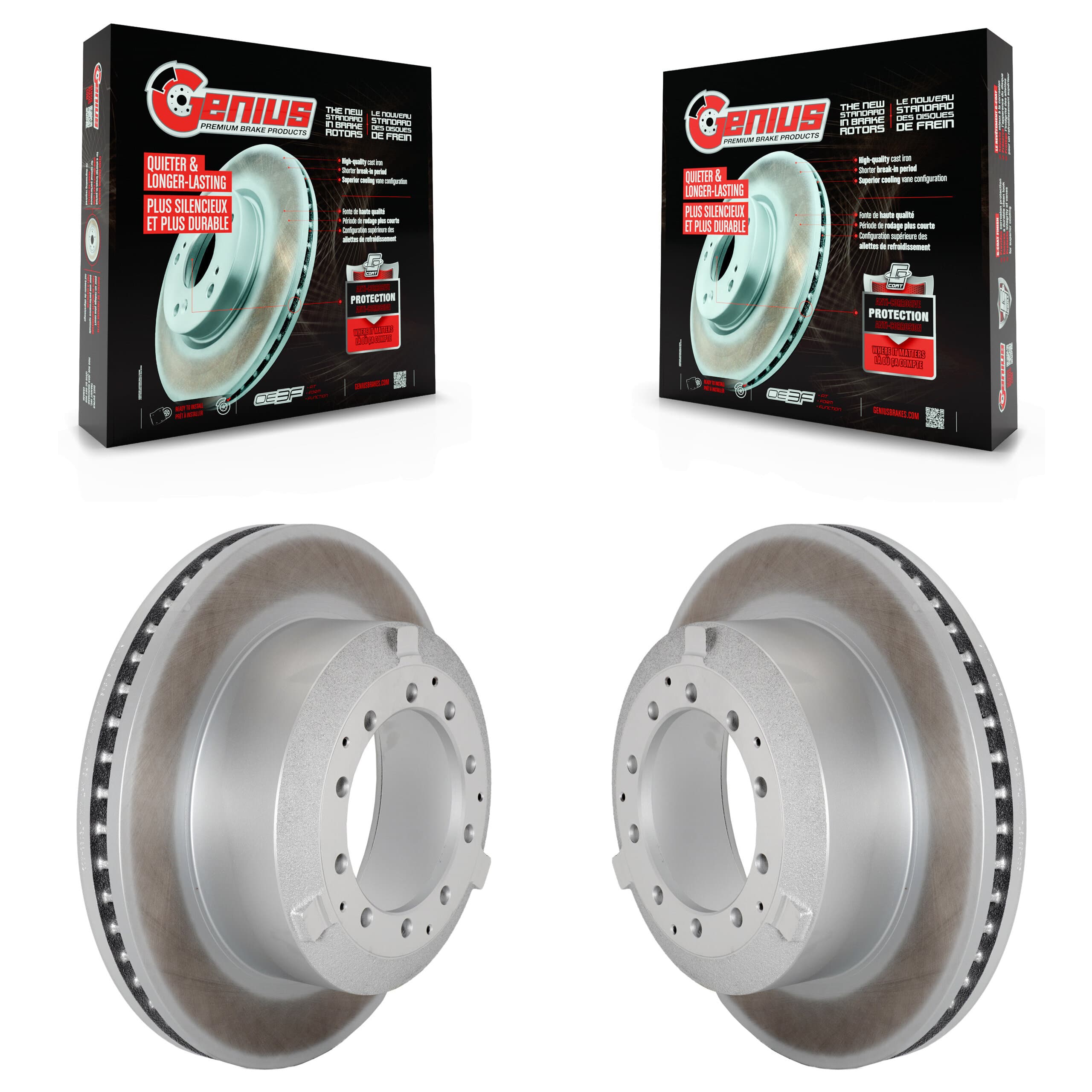 Genius - KG-101826 - Front Disc Brake Rotor Kits image 1