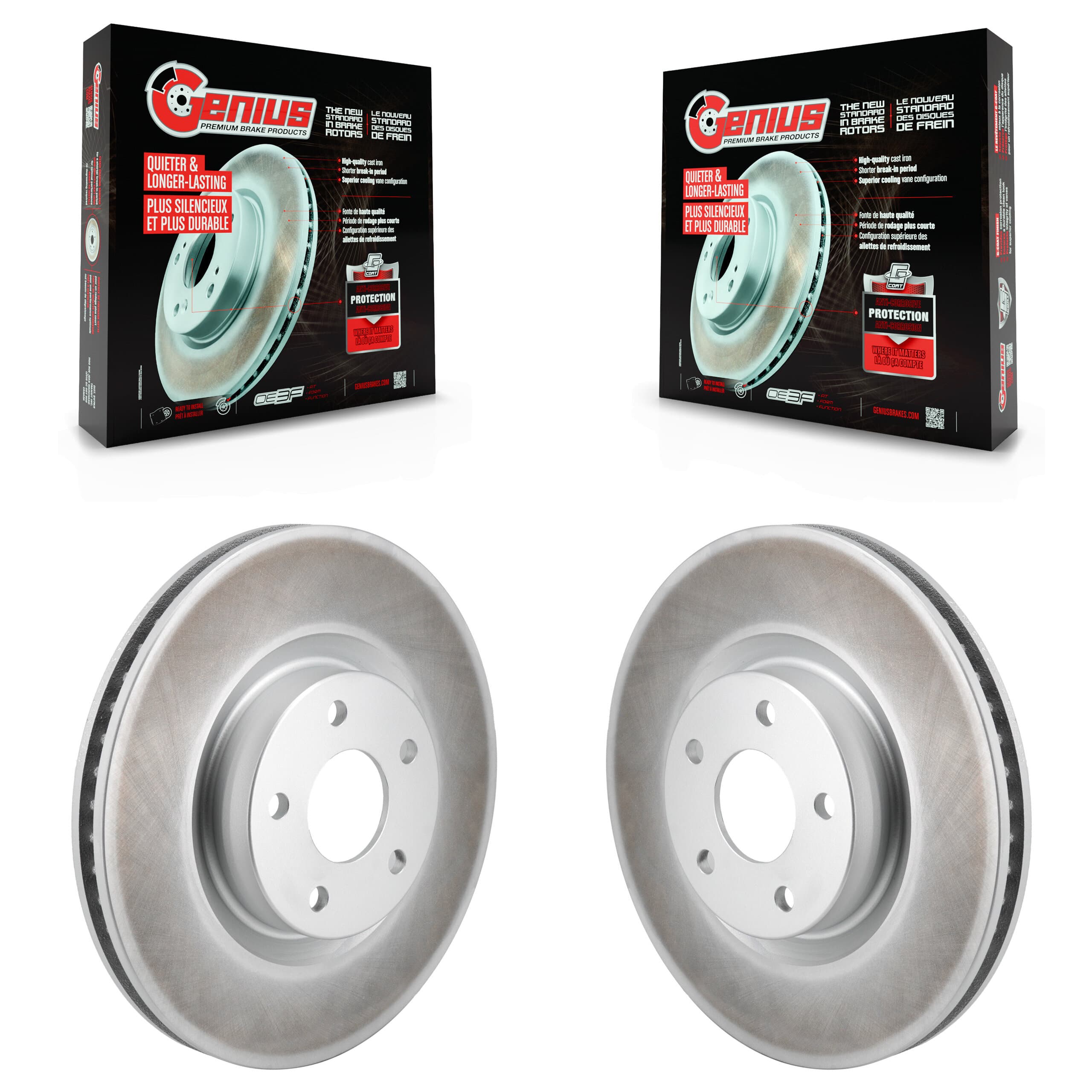 Genius - KG-101857 - Front Disc Brake Rotor Kits image 1