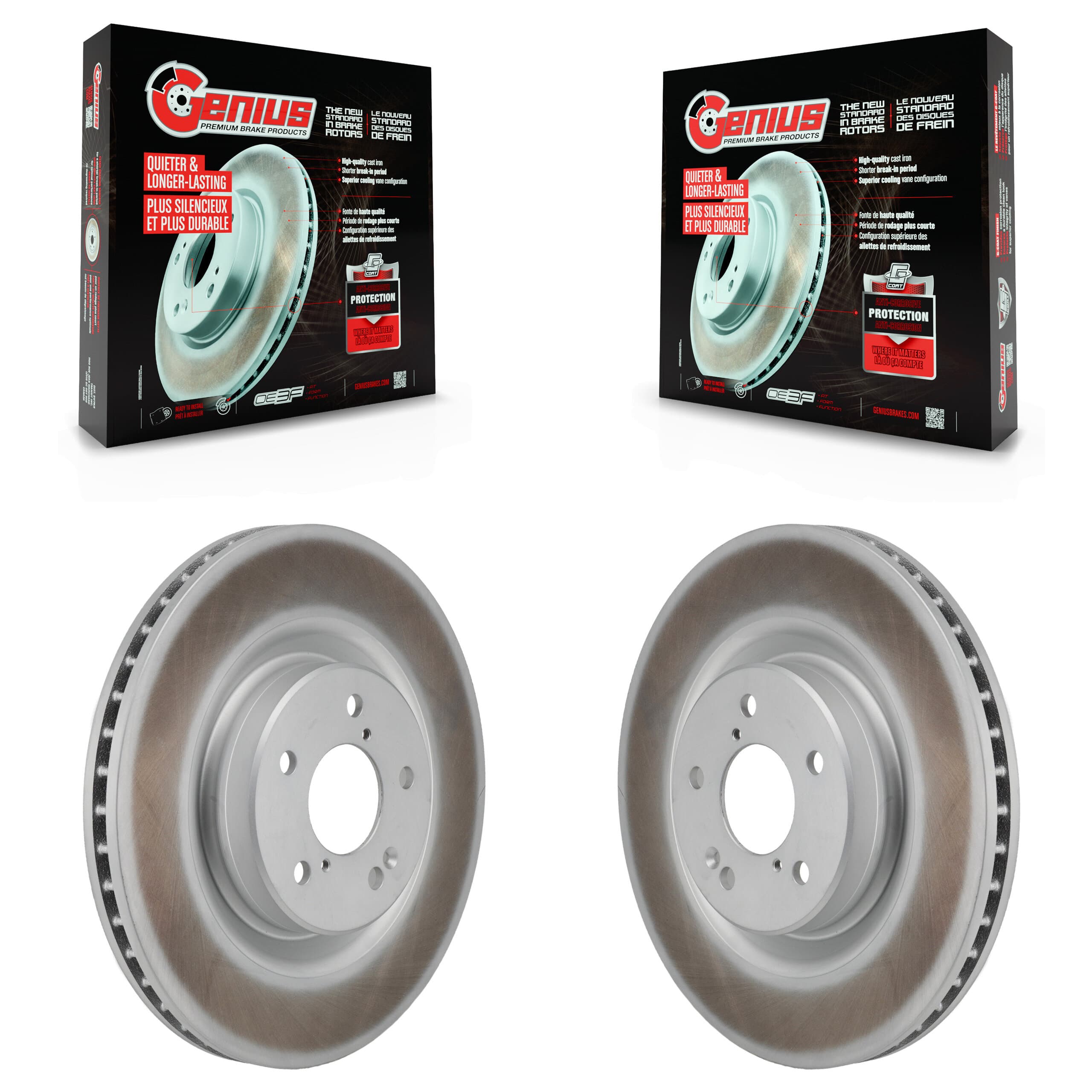 Genius - KG-101960 - Front Disc Brake Rotor Kits image 1