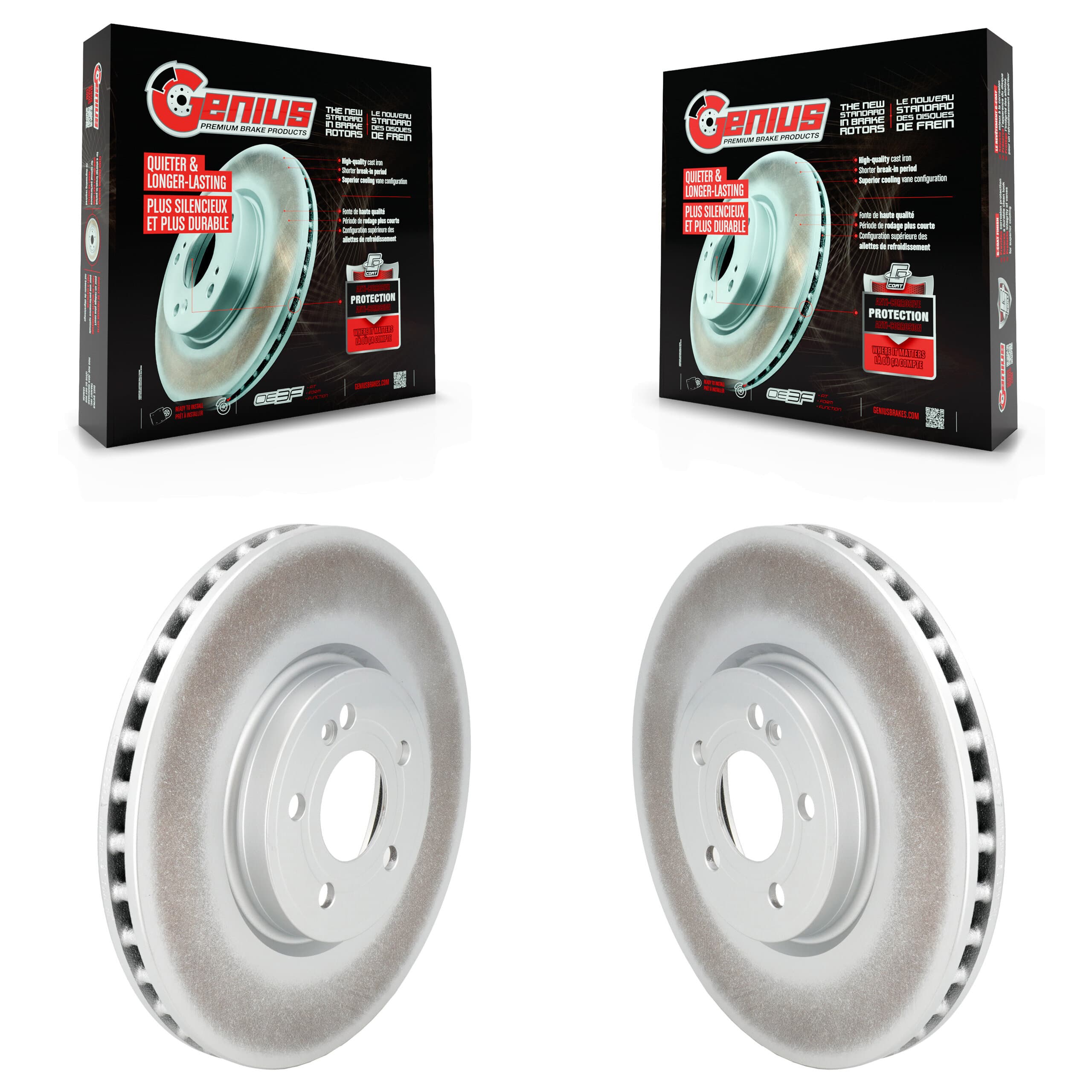 Genius - KG-101966 - Front Disc Brake Rotor Kits image 1