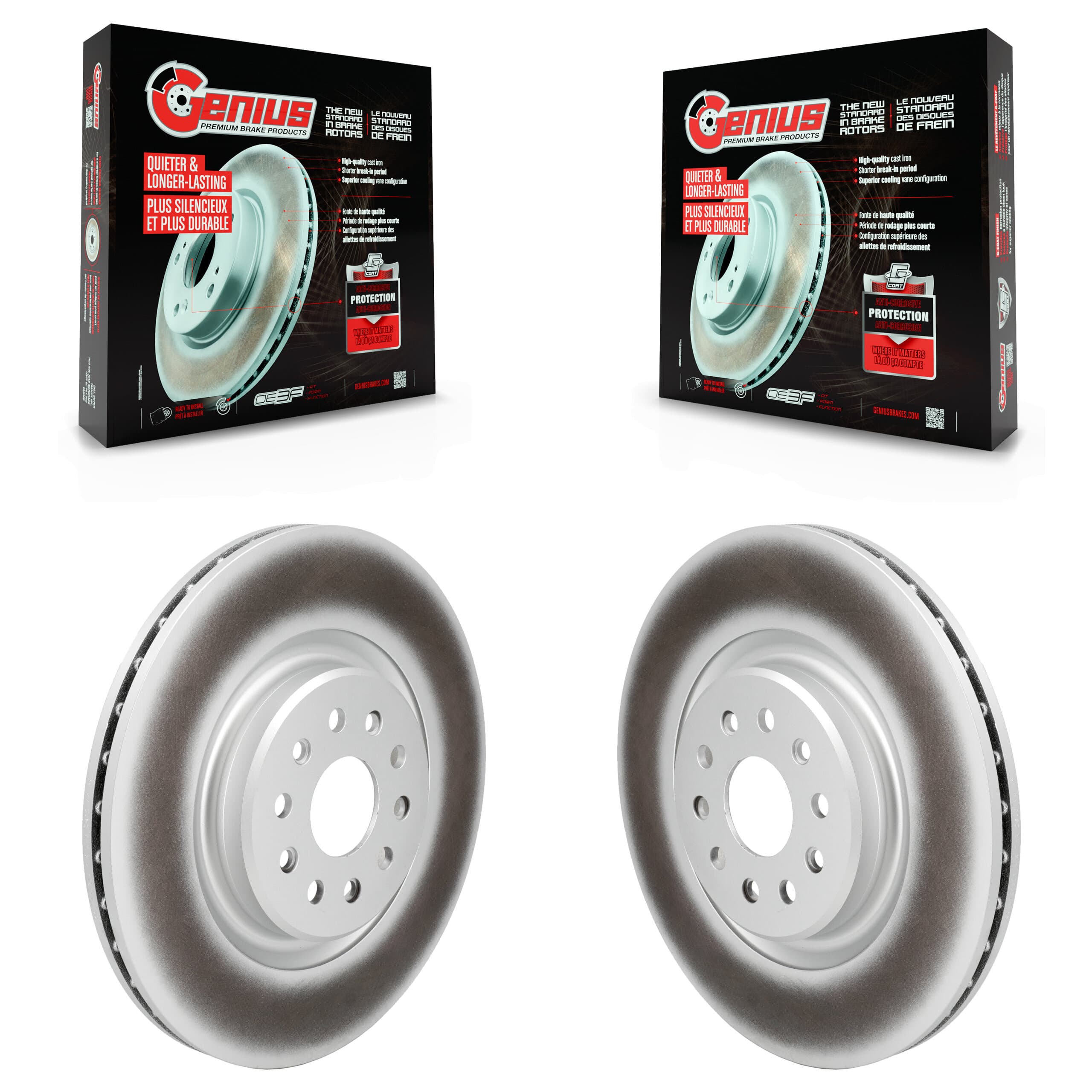 Genius - KG-101983 - Front Disc Brake Rotor Kits image 1