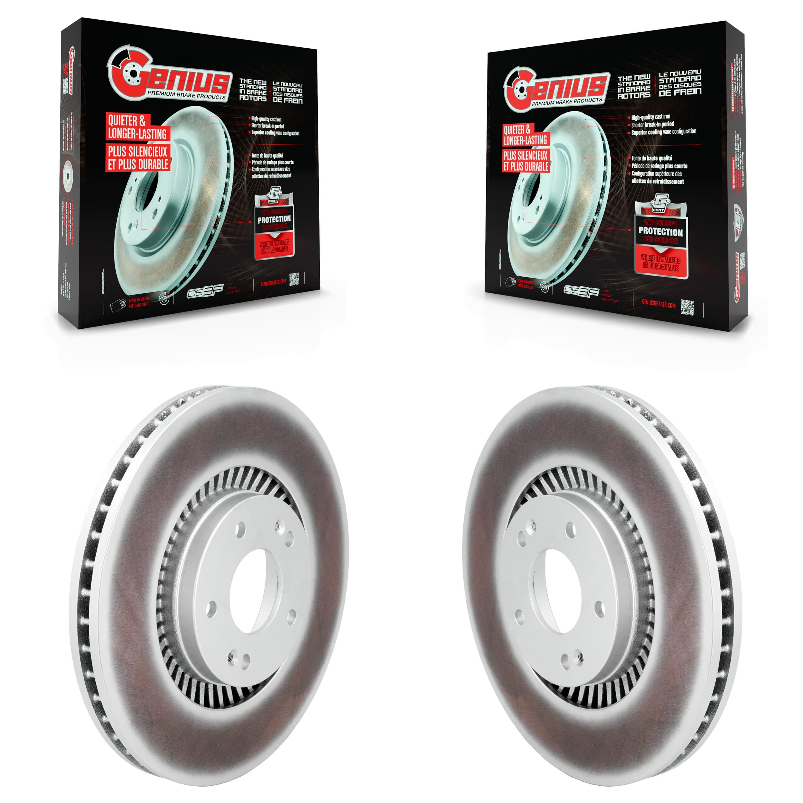Genius - KG-101986 - Front Disc Brake Rotor Kits image 1