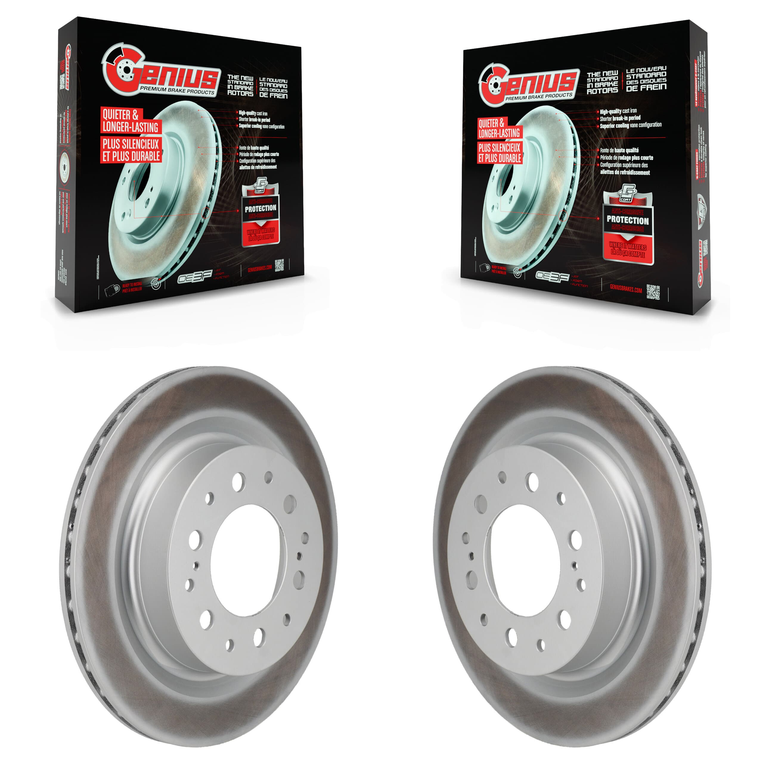 Genius - KG-102028 - Rear Disc Brake Rotor Kits image 1