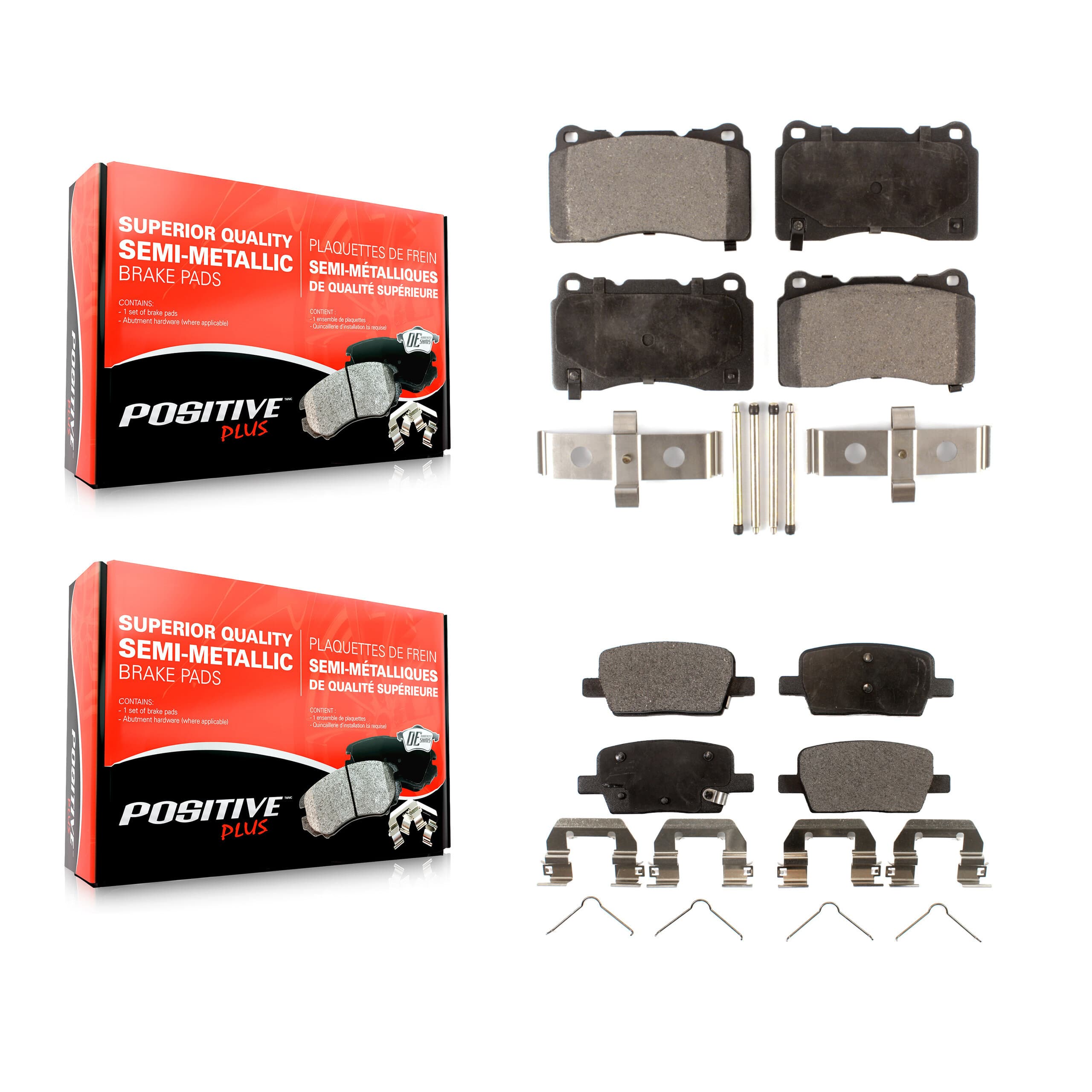 Positive Plus - KPF-100010 - Front and Rear Disc Brake Pad Kits image 1