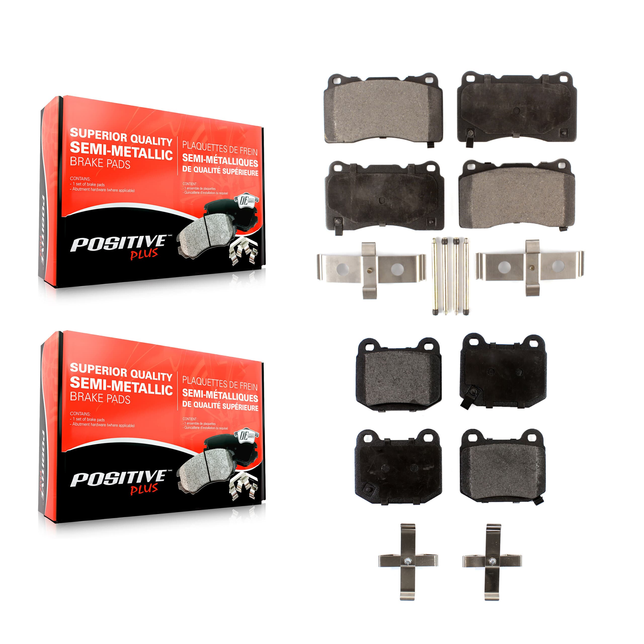 Positive Plus - KPF-100011 - Front and Rear Disc Brake Pad Kits image 1