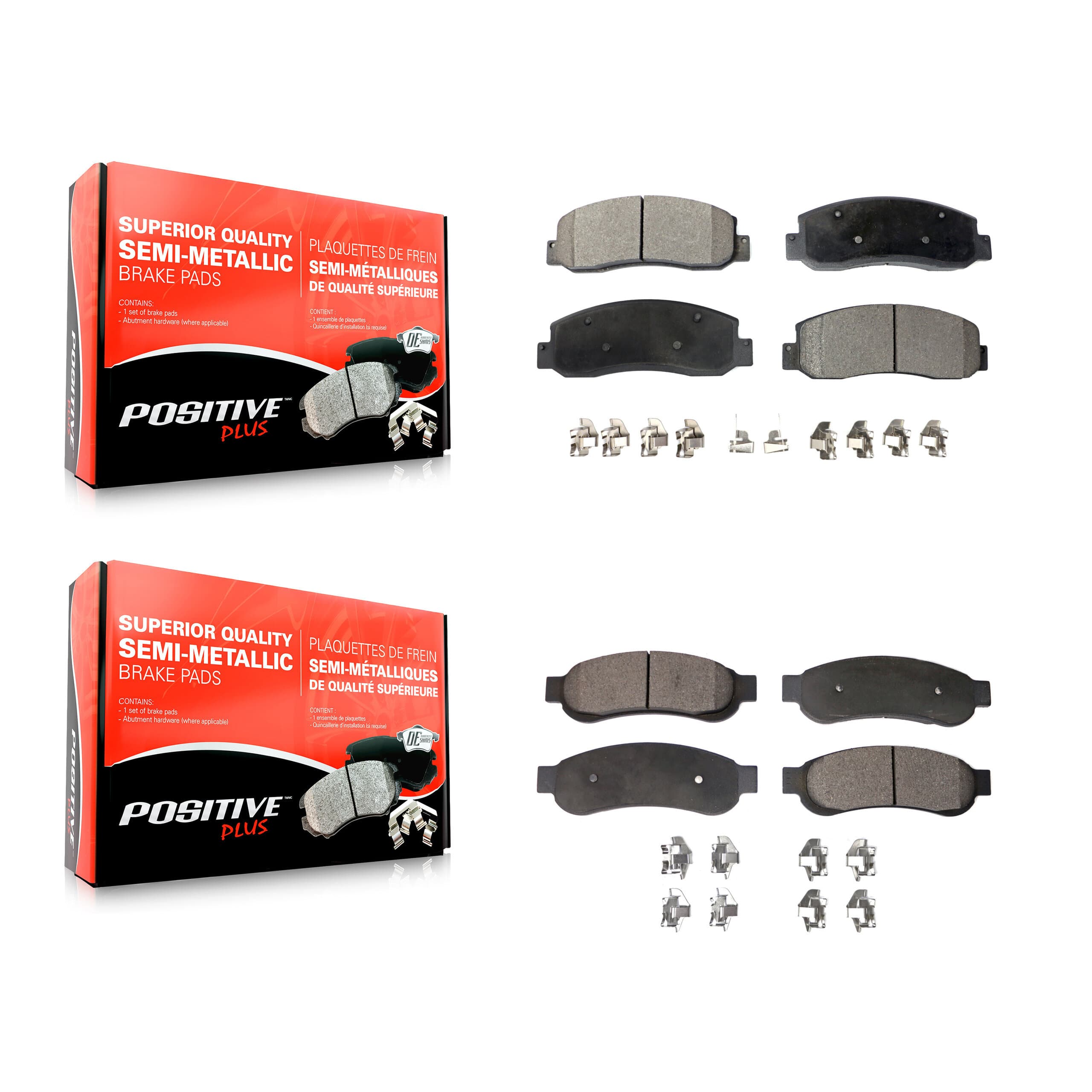 Positive Plus - KPF-100034 - Front and Rear Disc Brake Pad Kits image 1