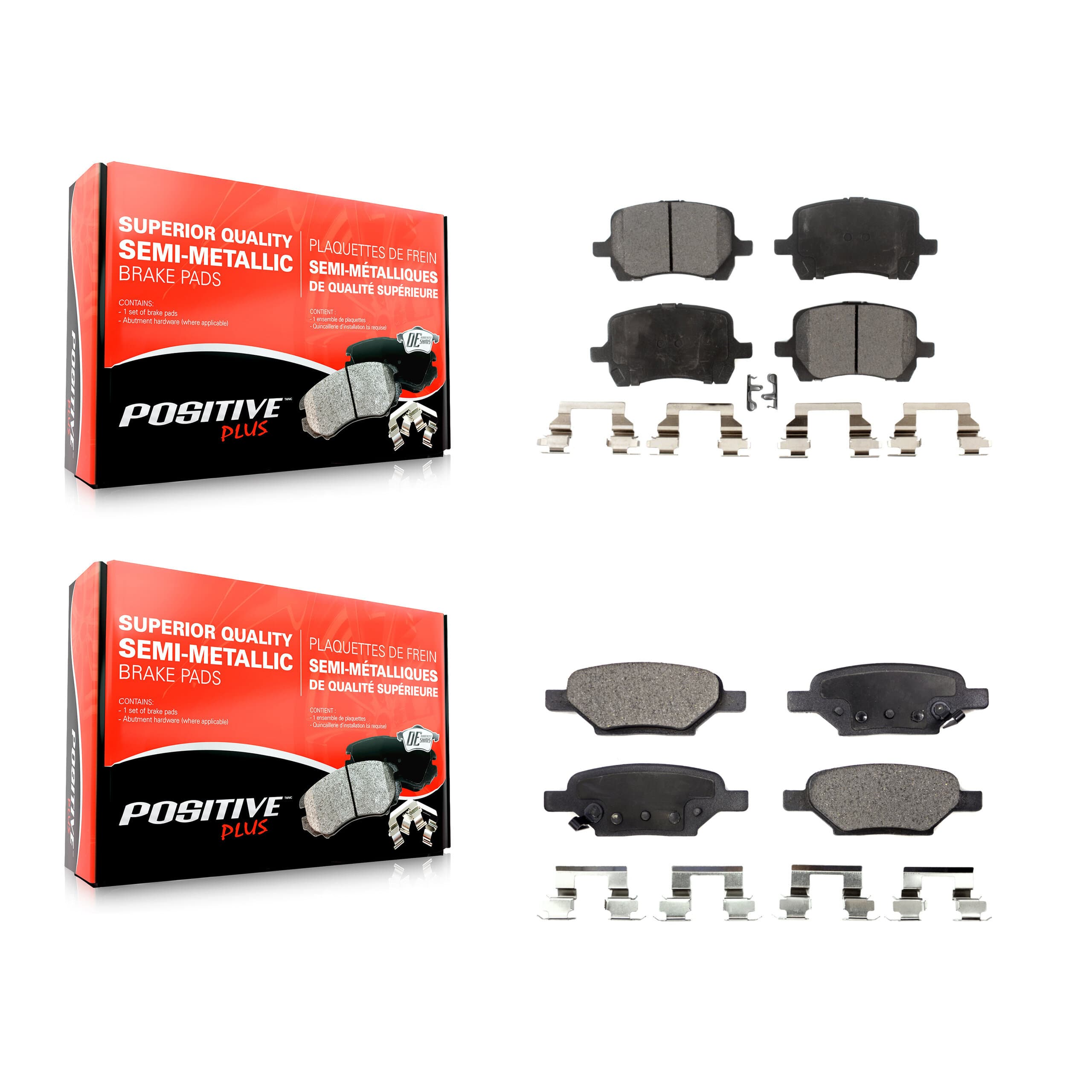 Positive Plus - KPF-100068 - Front and Rear Disc Brake Pad Kits image 1