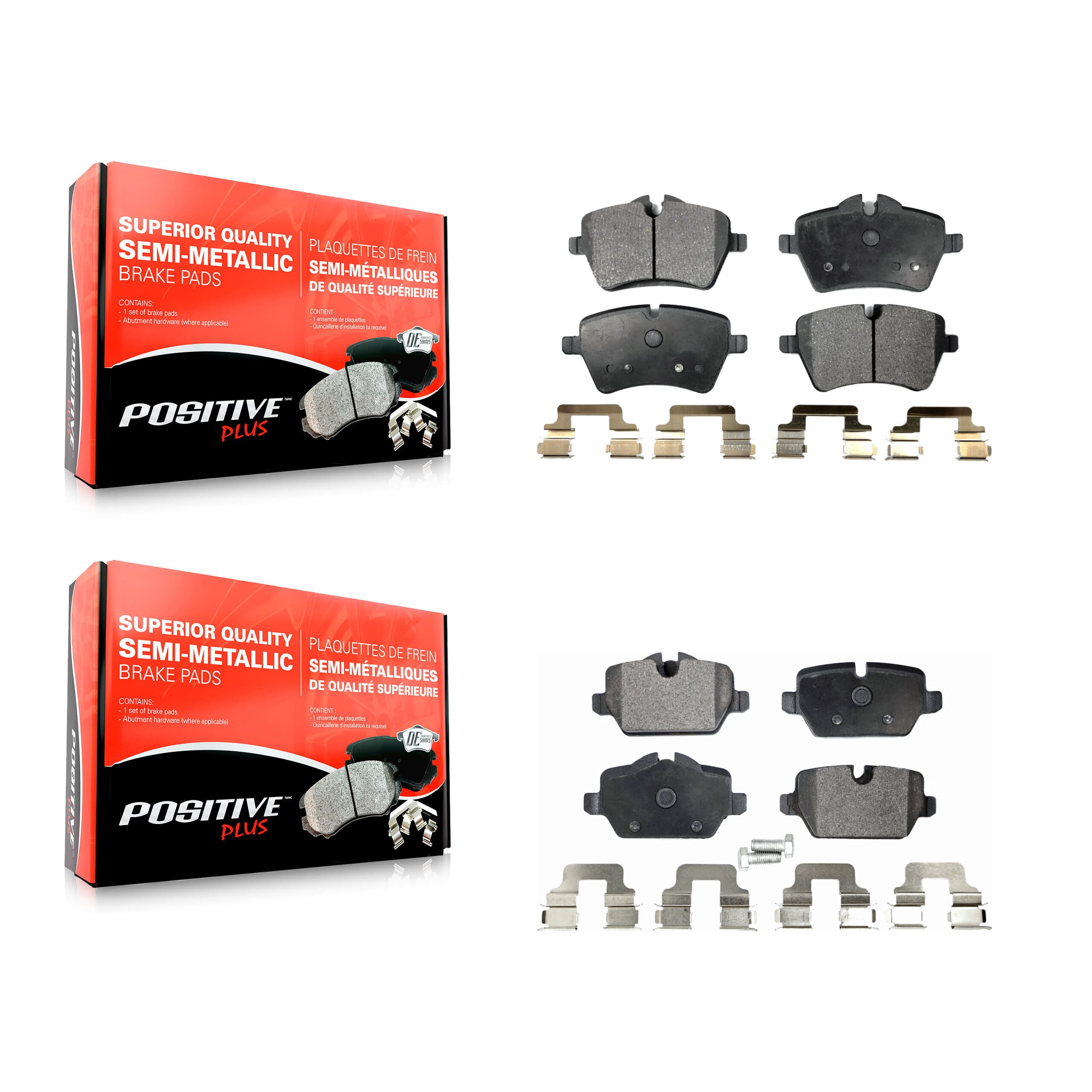 Positive Plus - KPF-100085 - Front and Rear Disc Brake Pad Kits image 1
