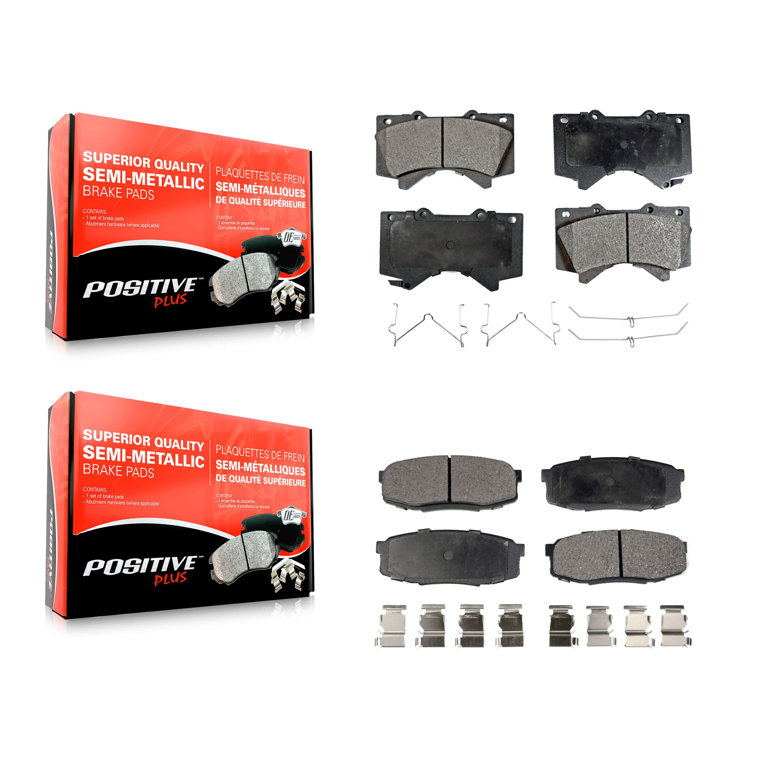 Positive Plus - KPF-100108 - Front and Rear Disc Brake Pad Kits image 1
