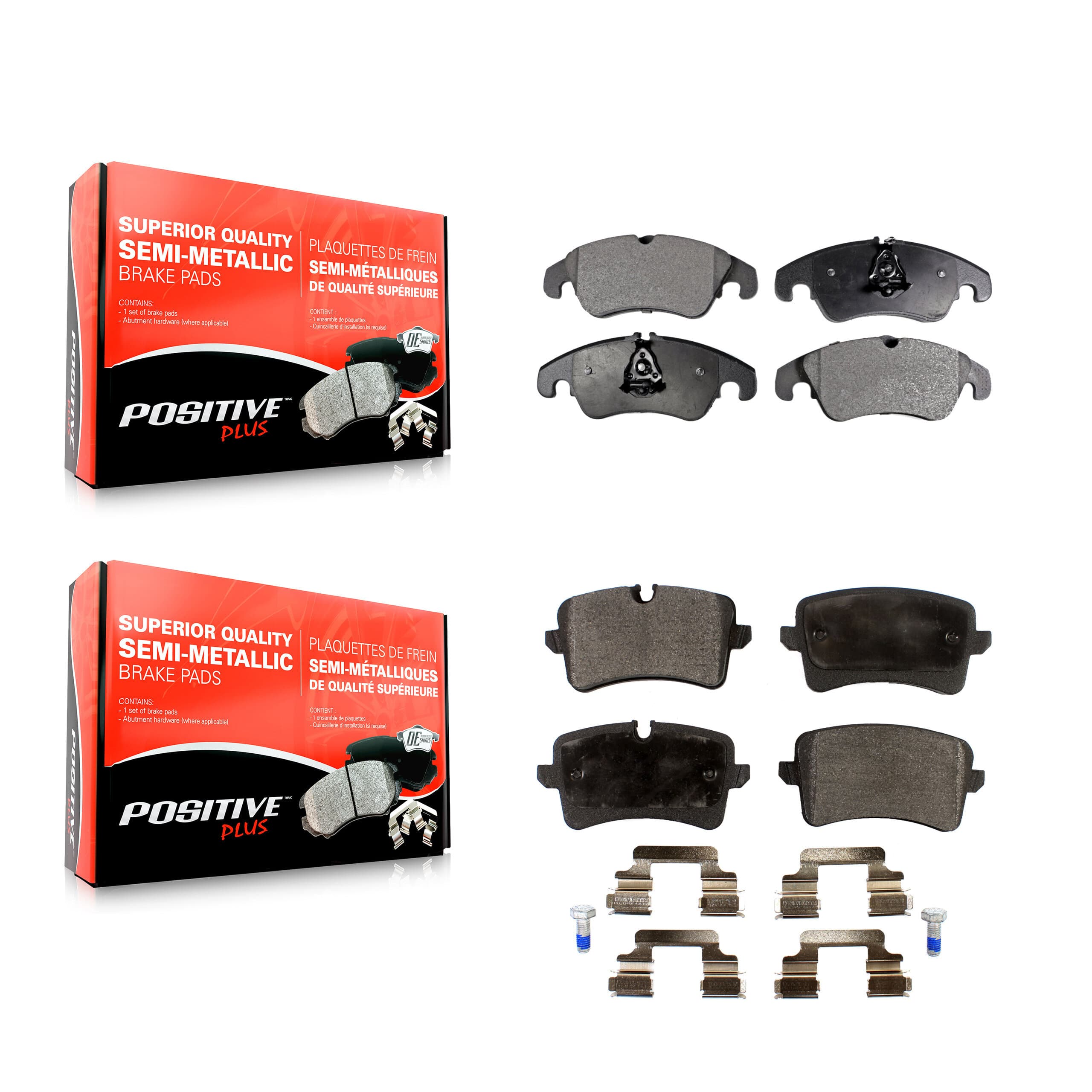 Positive Plus - KPF-100118 - Front and Rear Disc Brake Pad Kits image 1