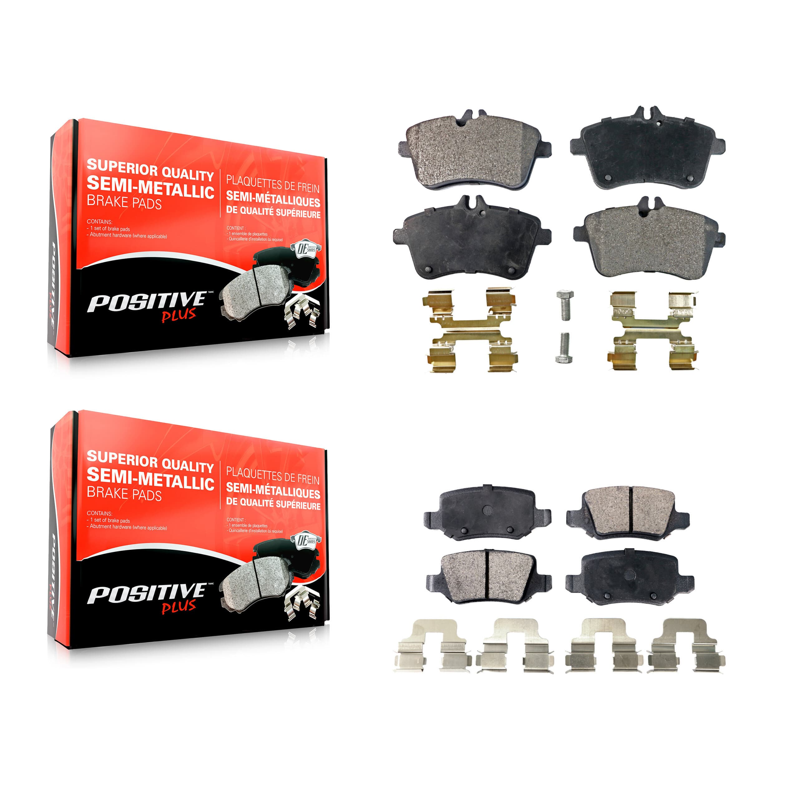 Positive Plus - KPF-100135 - Front and Rear Disc Brake Pad Kits image 1