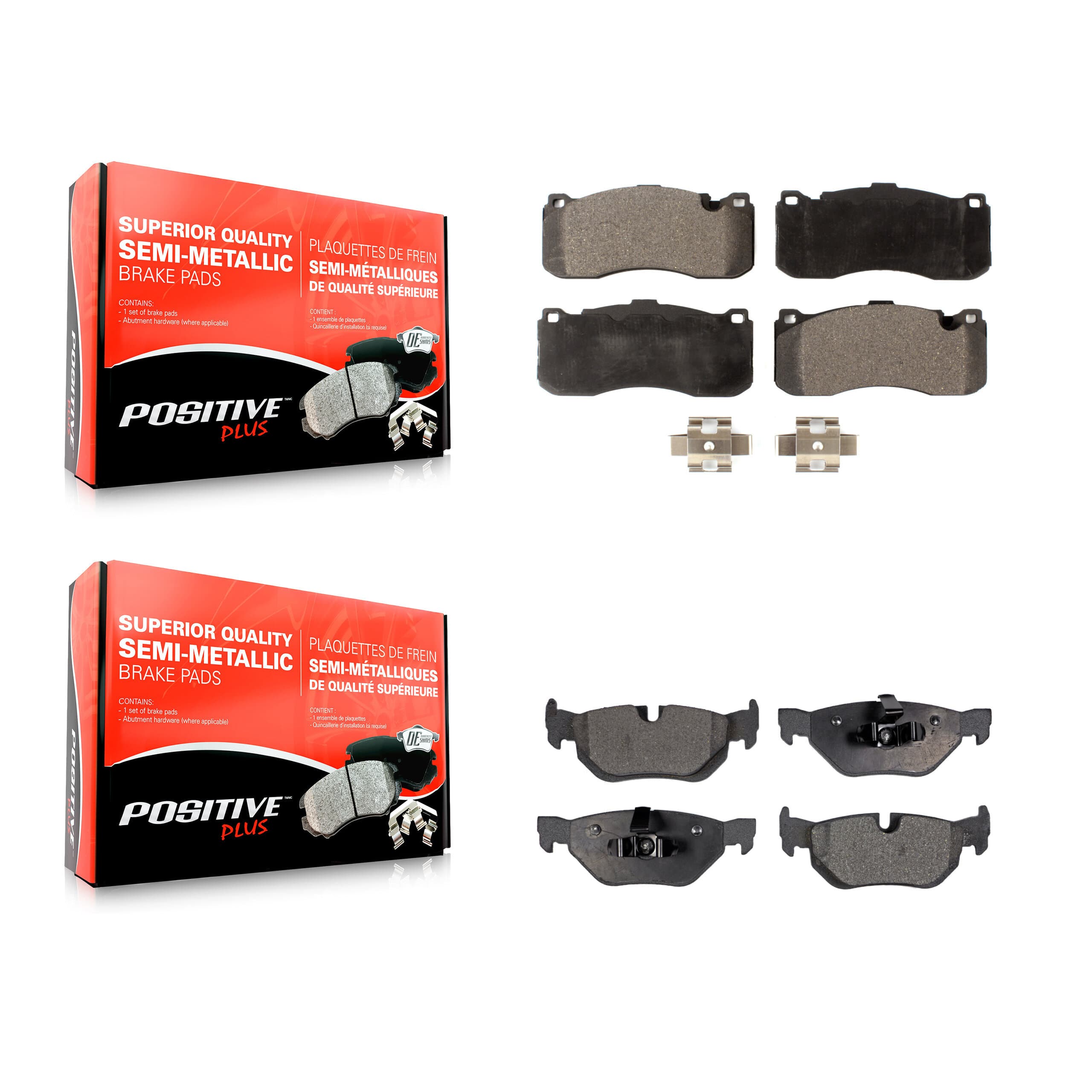 Positive Plus - KPF-100143 - Front and Rear Disc Brake Pad Kits image 1