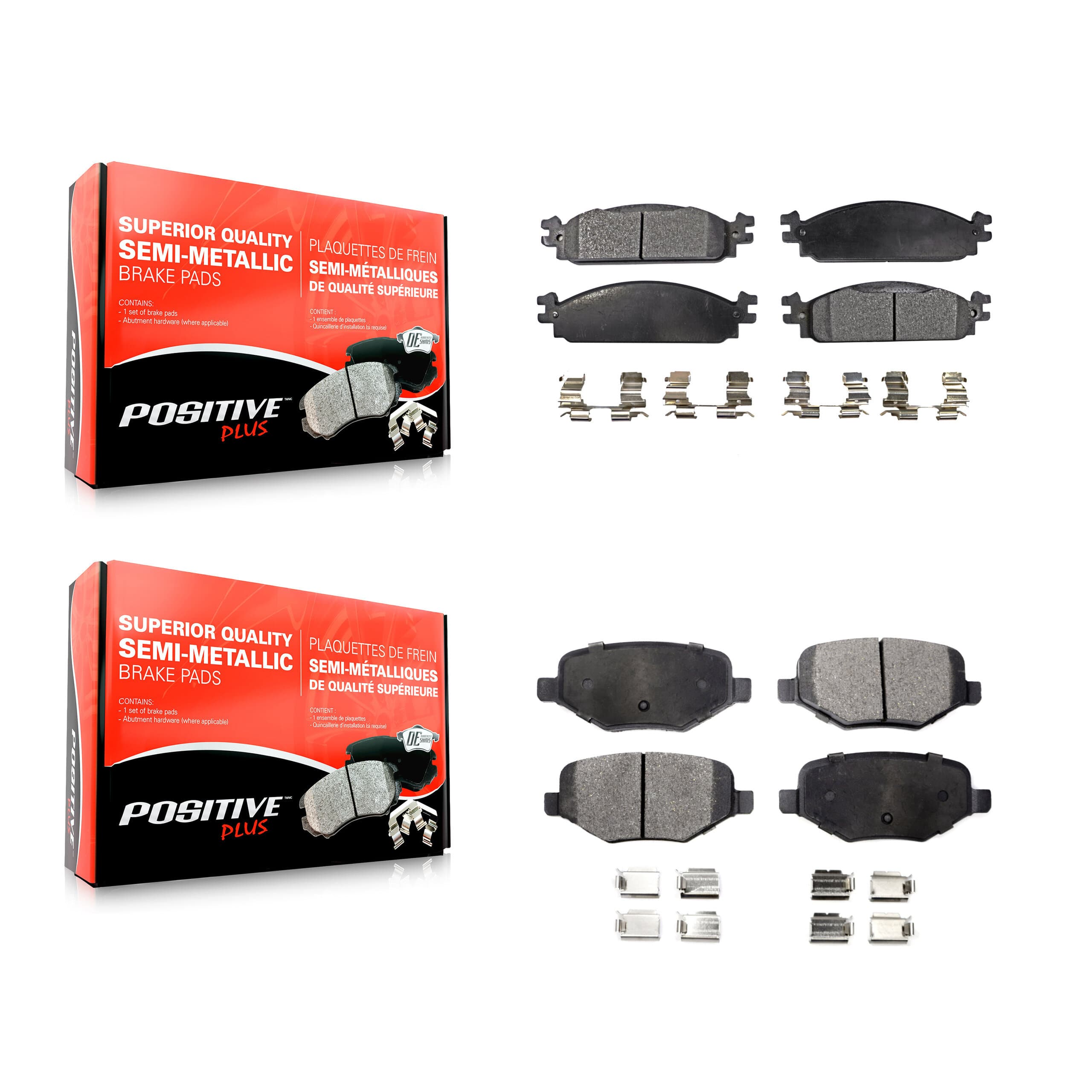 Positive Plus - KPF-100149 - Front and Rear Disc Brake Pad Kits image 1