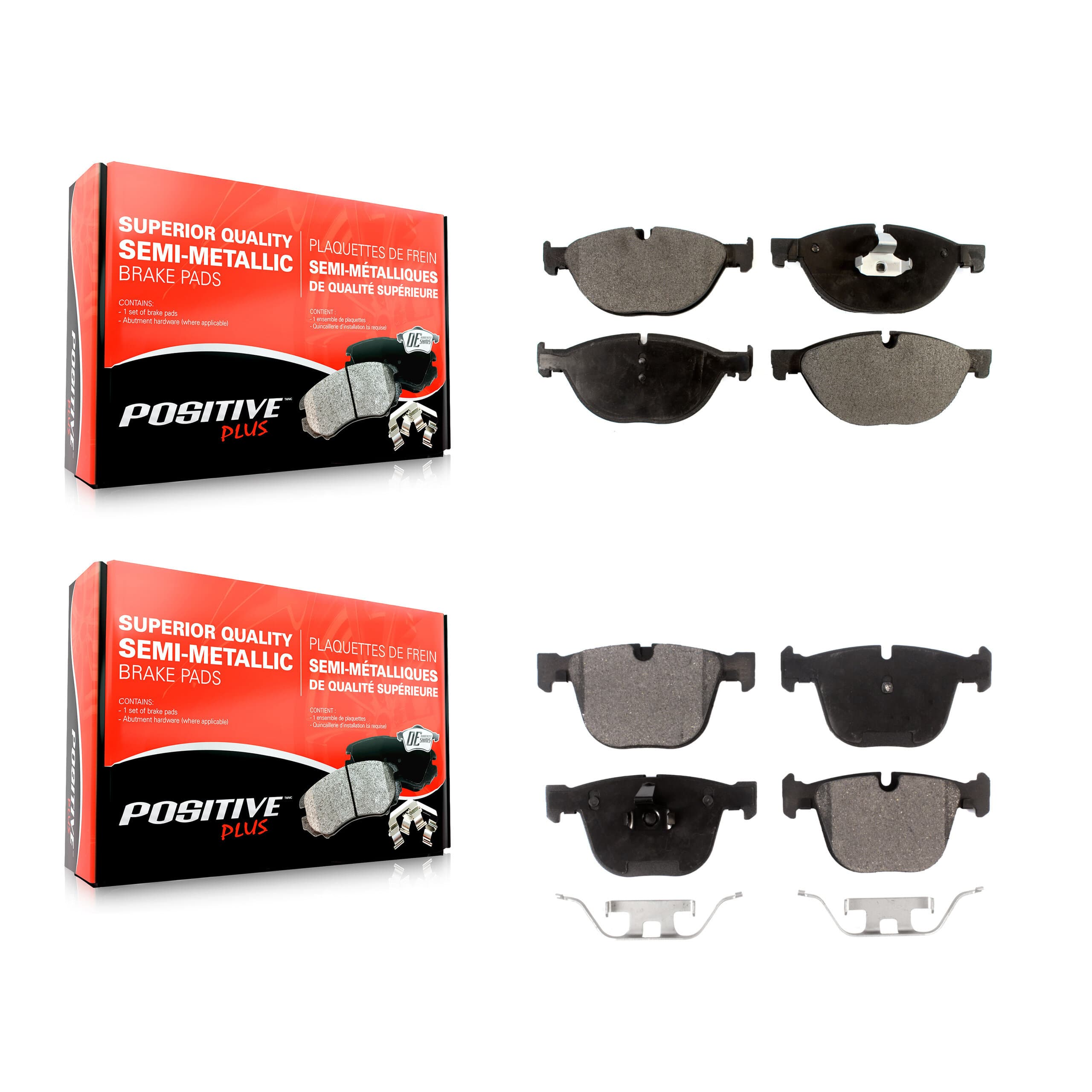 Positive Plus - KPF-100168 - Front and Rear Disc Brake Pad Kits image 1