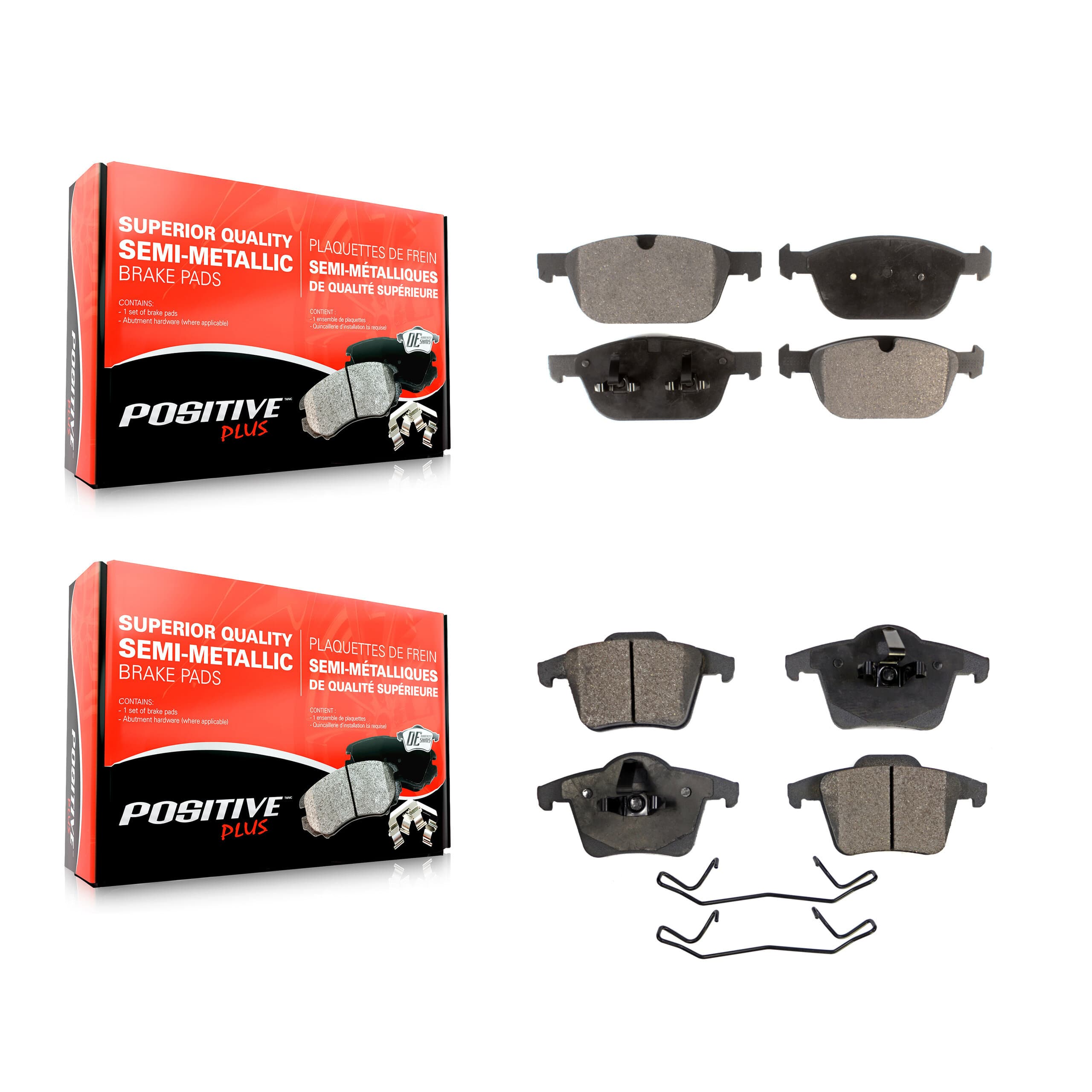 Positive Plus - KPF-100171 - Front and Rear Disc Brake Pad Kits image 1