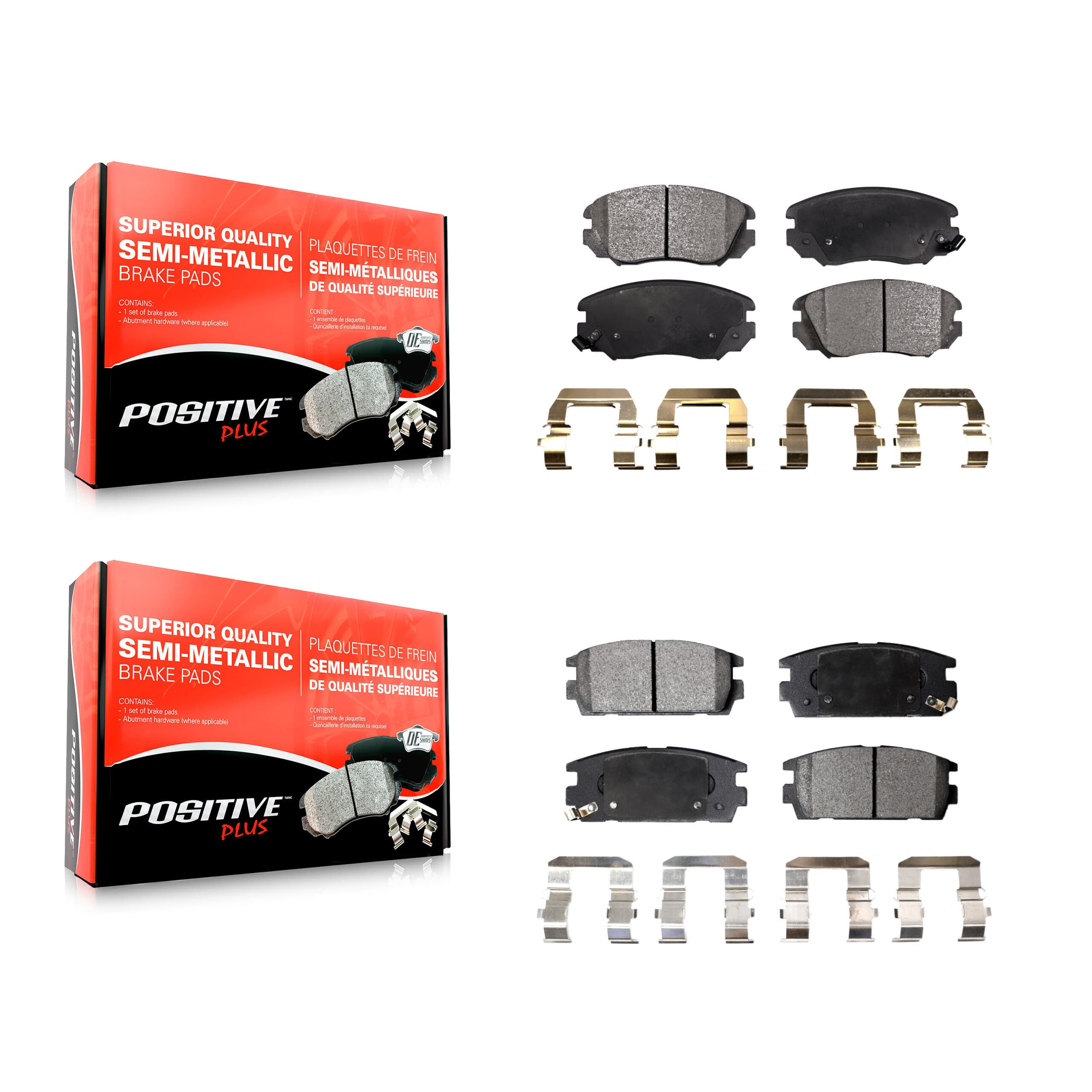 Positive Plus - KPF-100178 - Front and Rear Disc Brake Pad Kits image 1