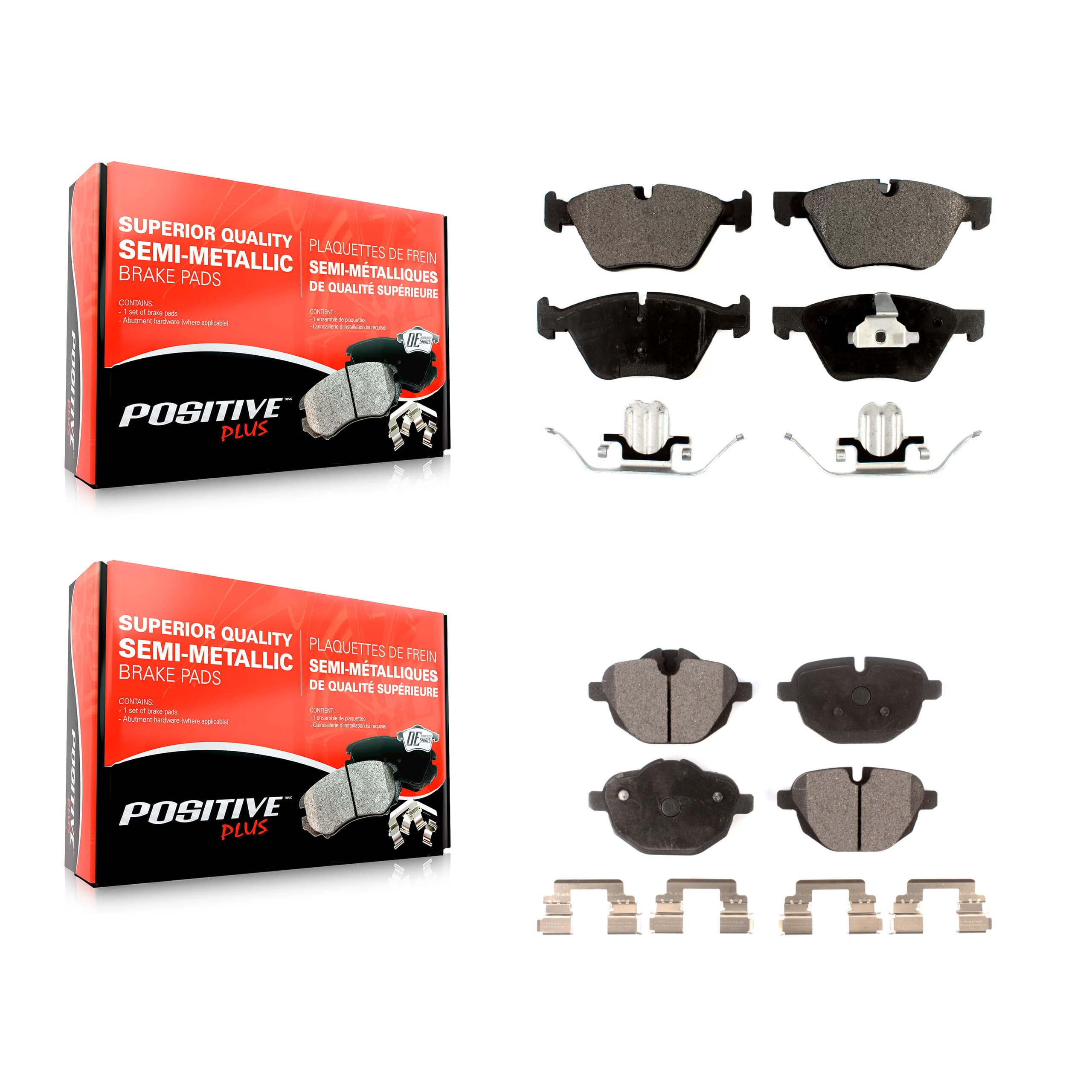 Positive Plus - KPF-100200 - Front and Rear Disc Brake Pad Kits image 1
