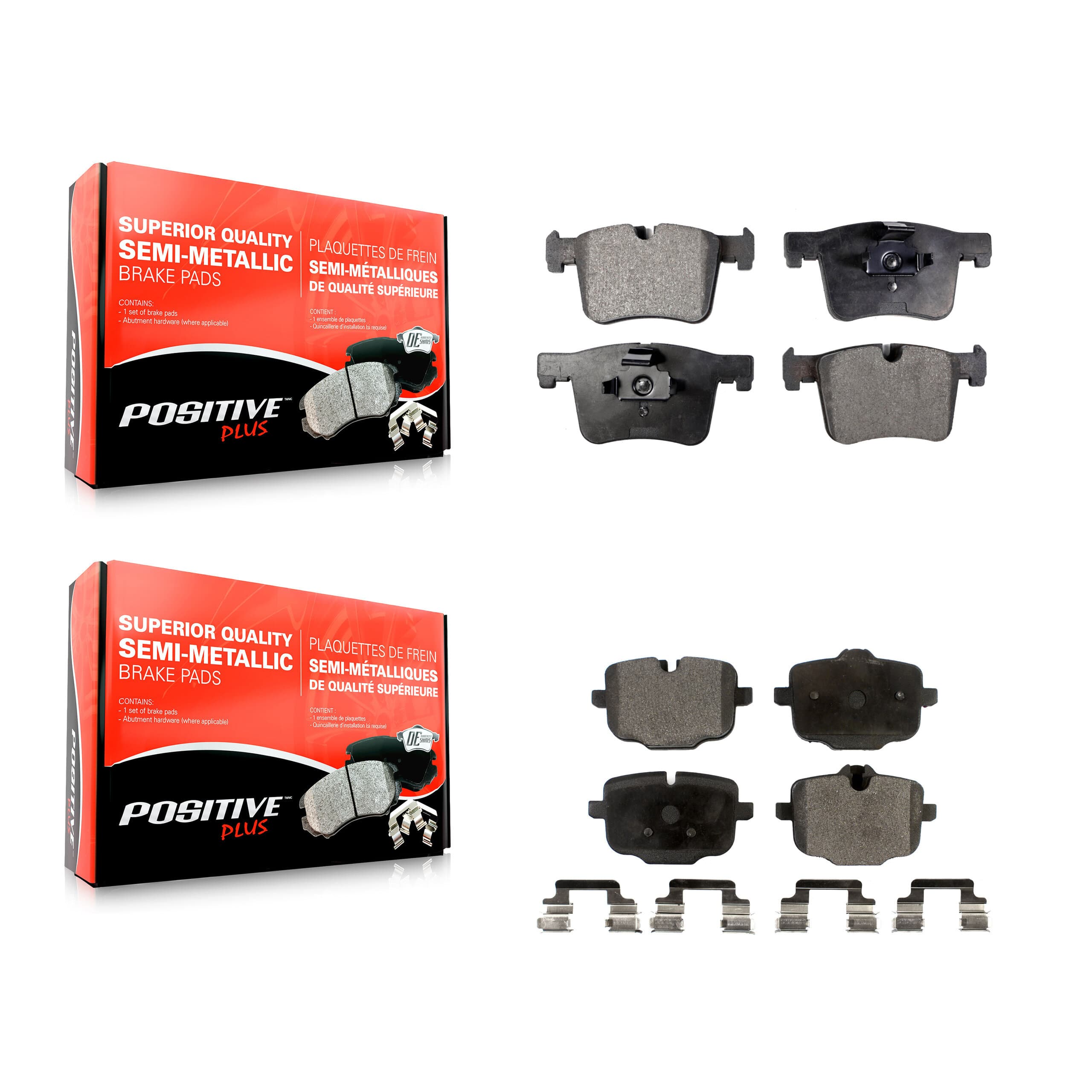 Positive Plus - KPF-100223 - Front and Rear Disc Brake Pad Kits image 1