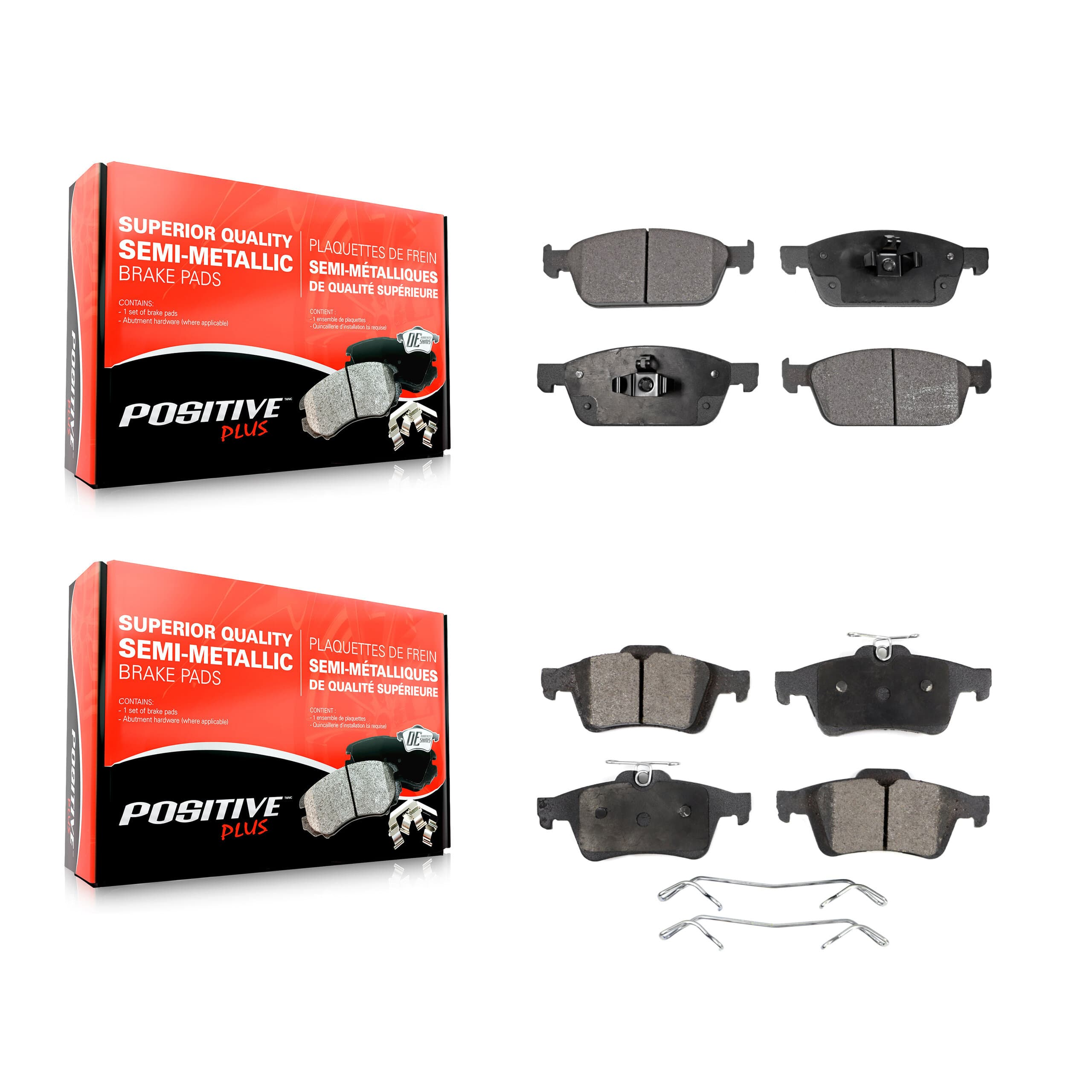 Positive Plus - KPF-100247 - Front and Rear Disc Brake Pad Kits image 1