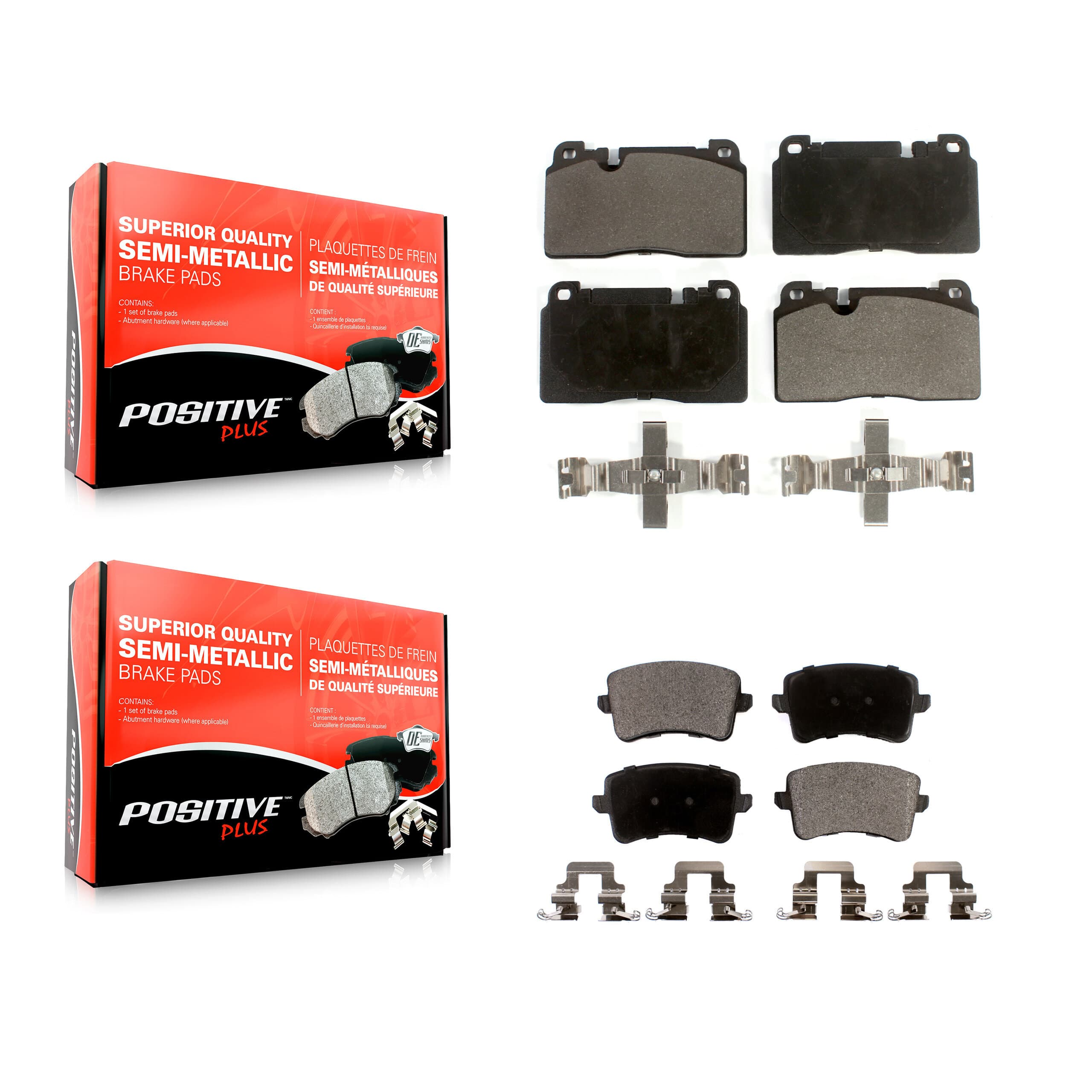 Positive Plus - KPF-100253 - Front and Rear Disc Brake Pad Kits image 1