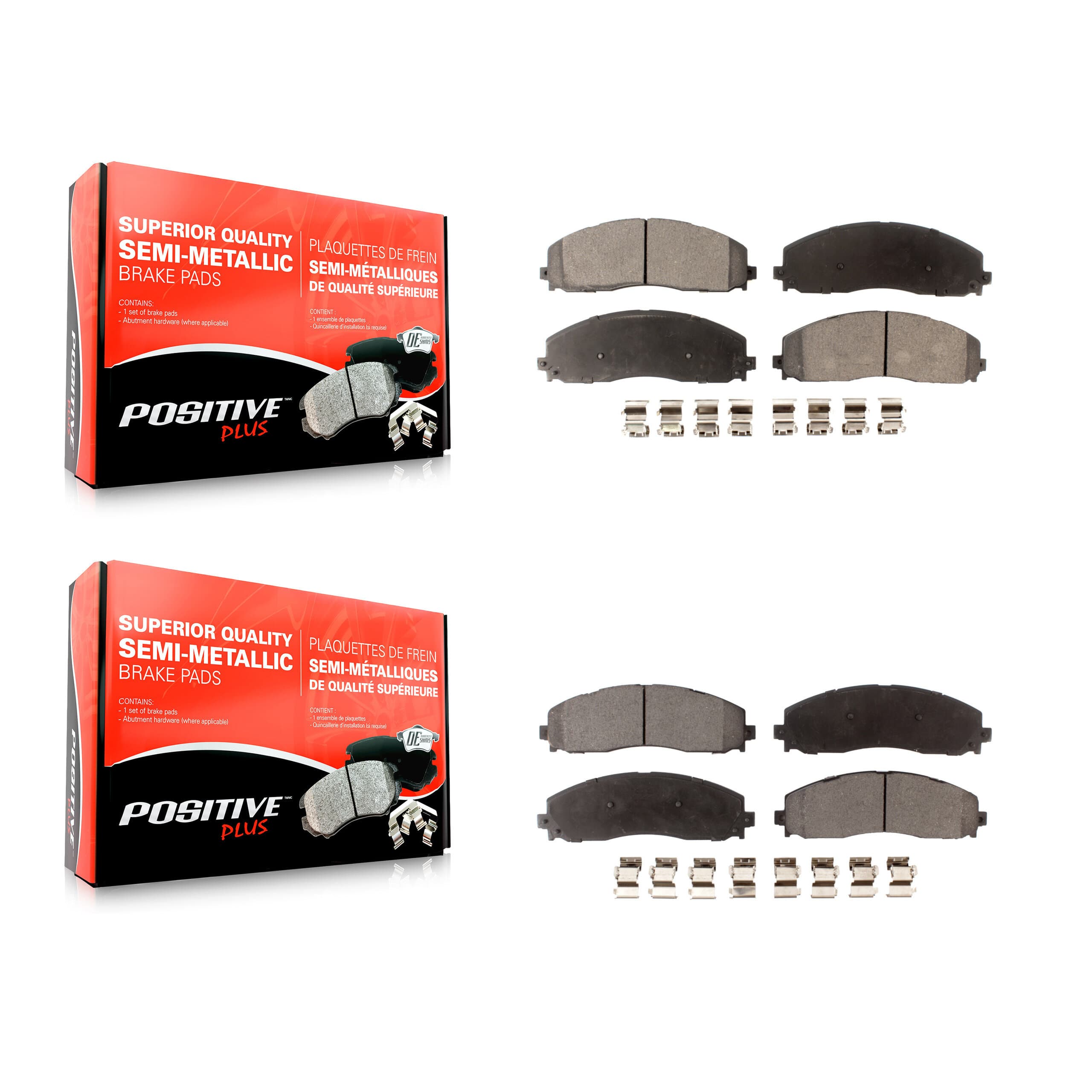 Positive Plus - KPF-100256 - Front and Rear Disc Brake Pad Kits image 1