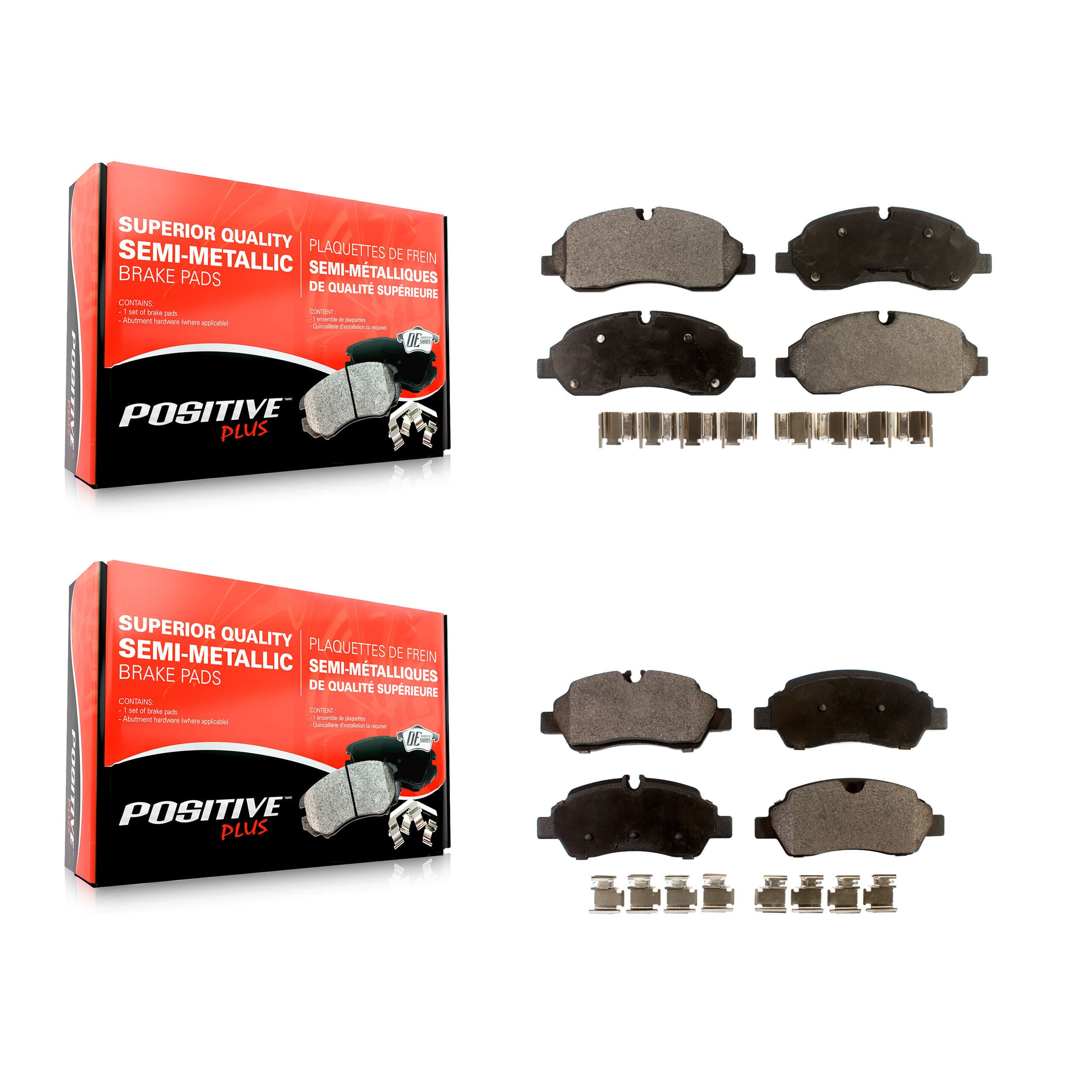 Positive Plus - KPF-100273 - Front and Rear Disc Brake Pad Kits image 1