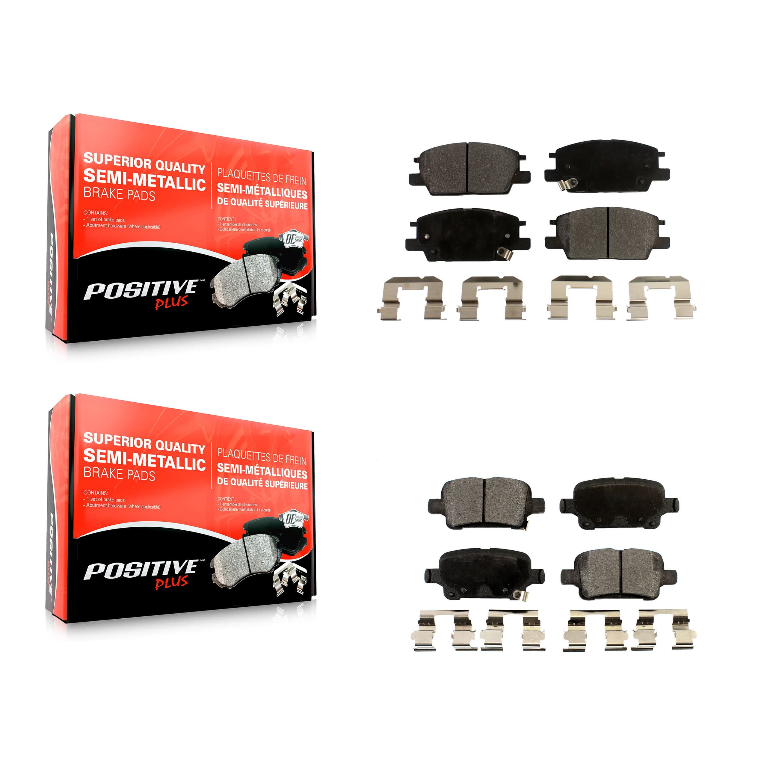 Positive Plus - KPF-100290 - Front and Rear Disc Brake Pad Kits image 1
