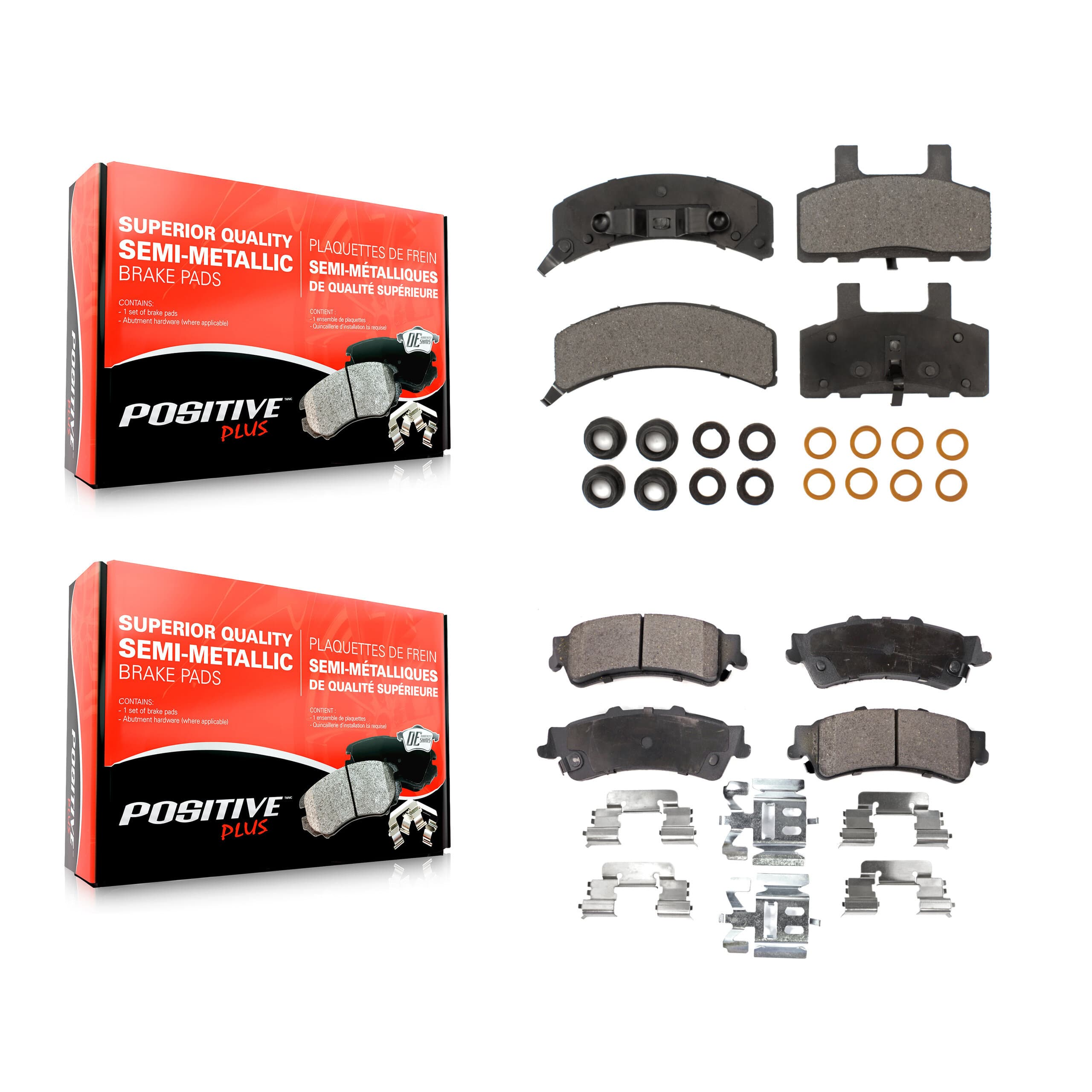 Positive Plus - KPF-100295 - Front and Rear Disc Brake Pad Kits image 1