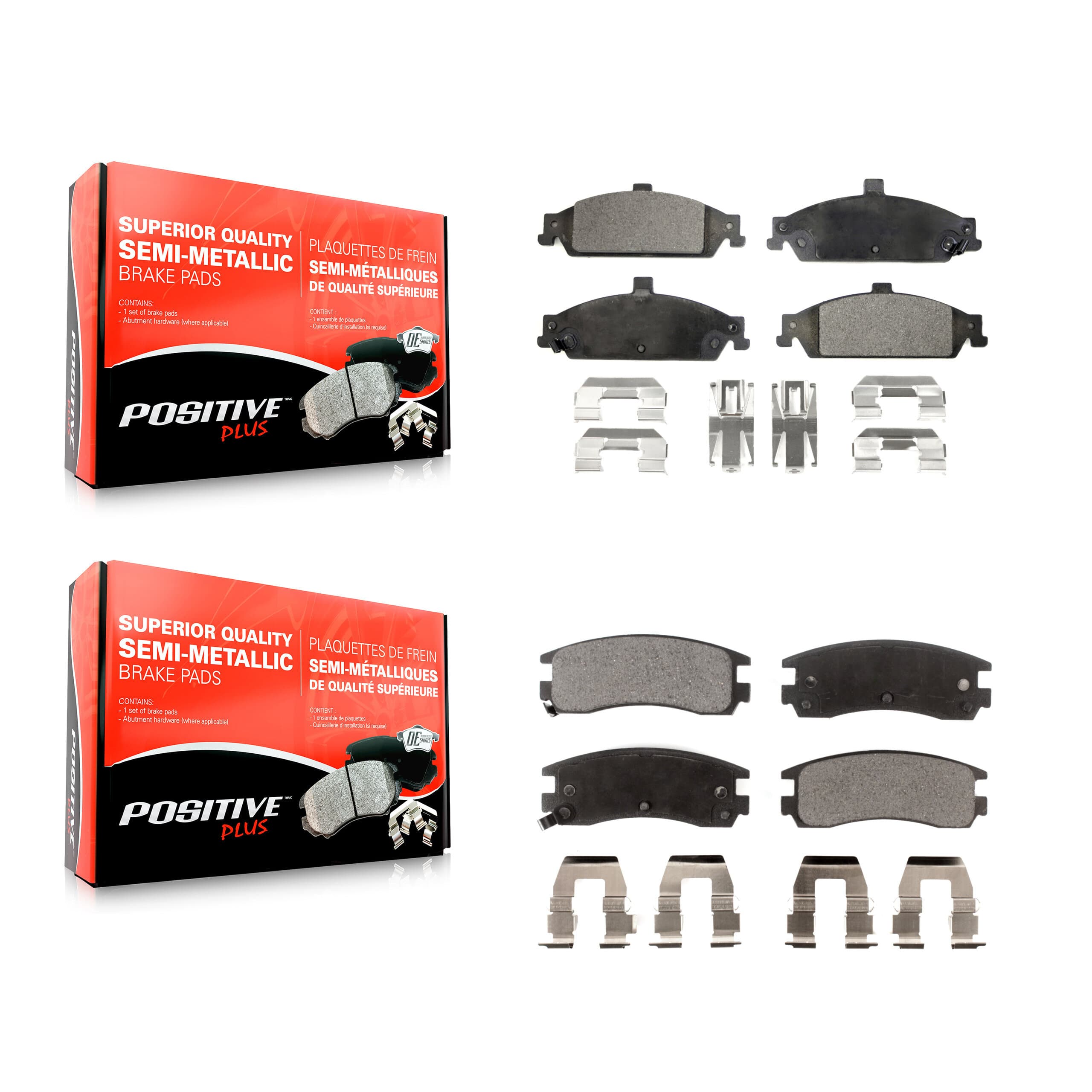 Positive Plus - KPF-100341 - Front and Rear Disc Brake Pad Kits image 1