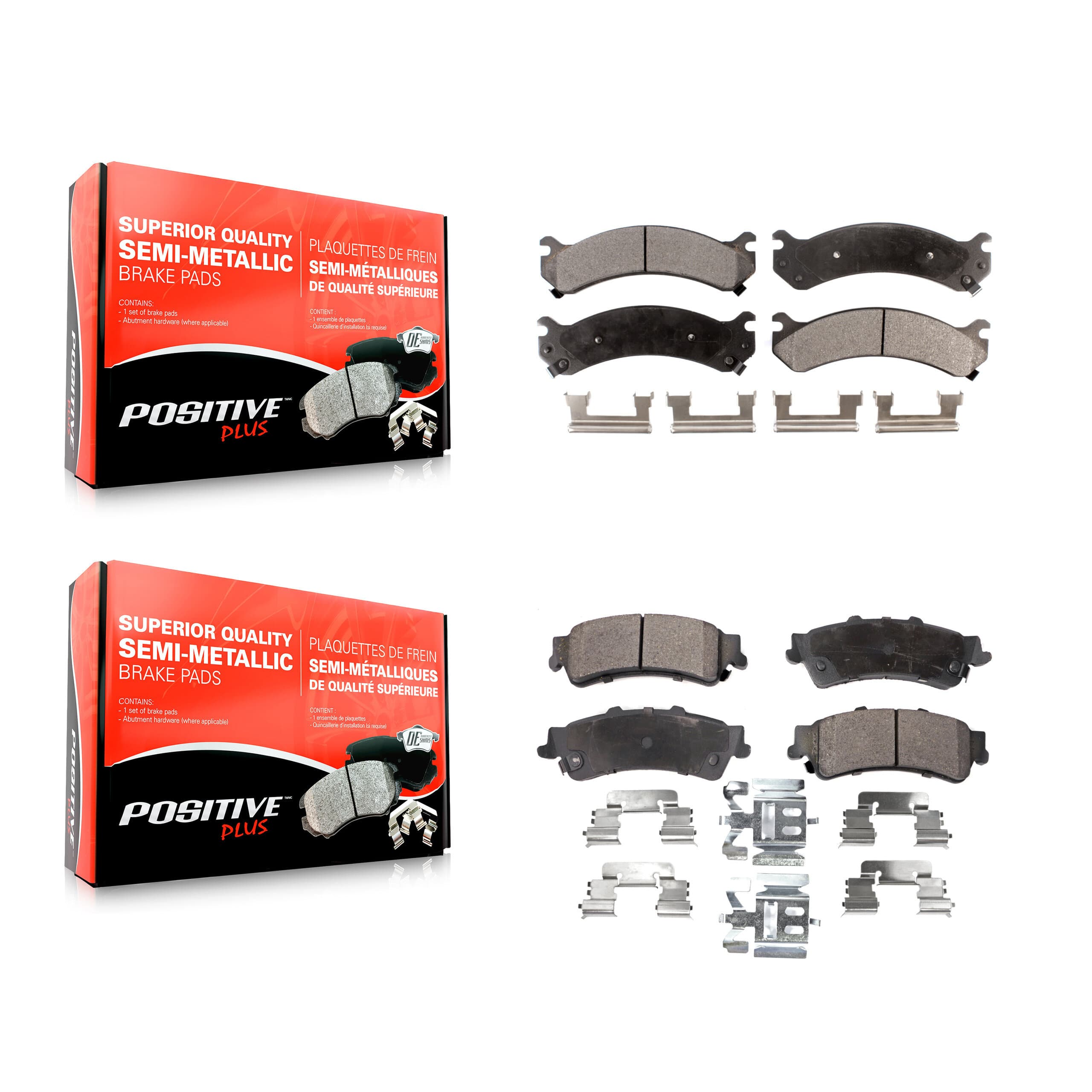 Positive Plus - KPF-100351 - Front and Rear Disc Brake Pad Kits image 1