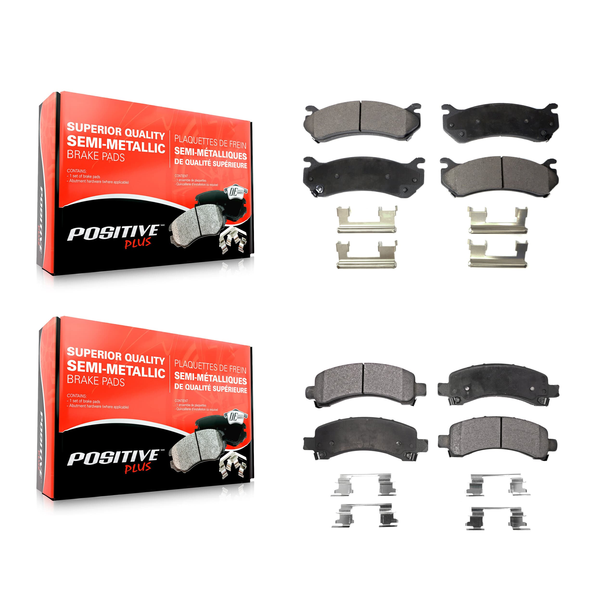 Positive Plus - KPF-100358 - Front and Rear Disc Brake Pad Kits image 1