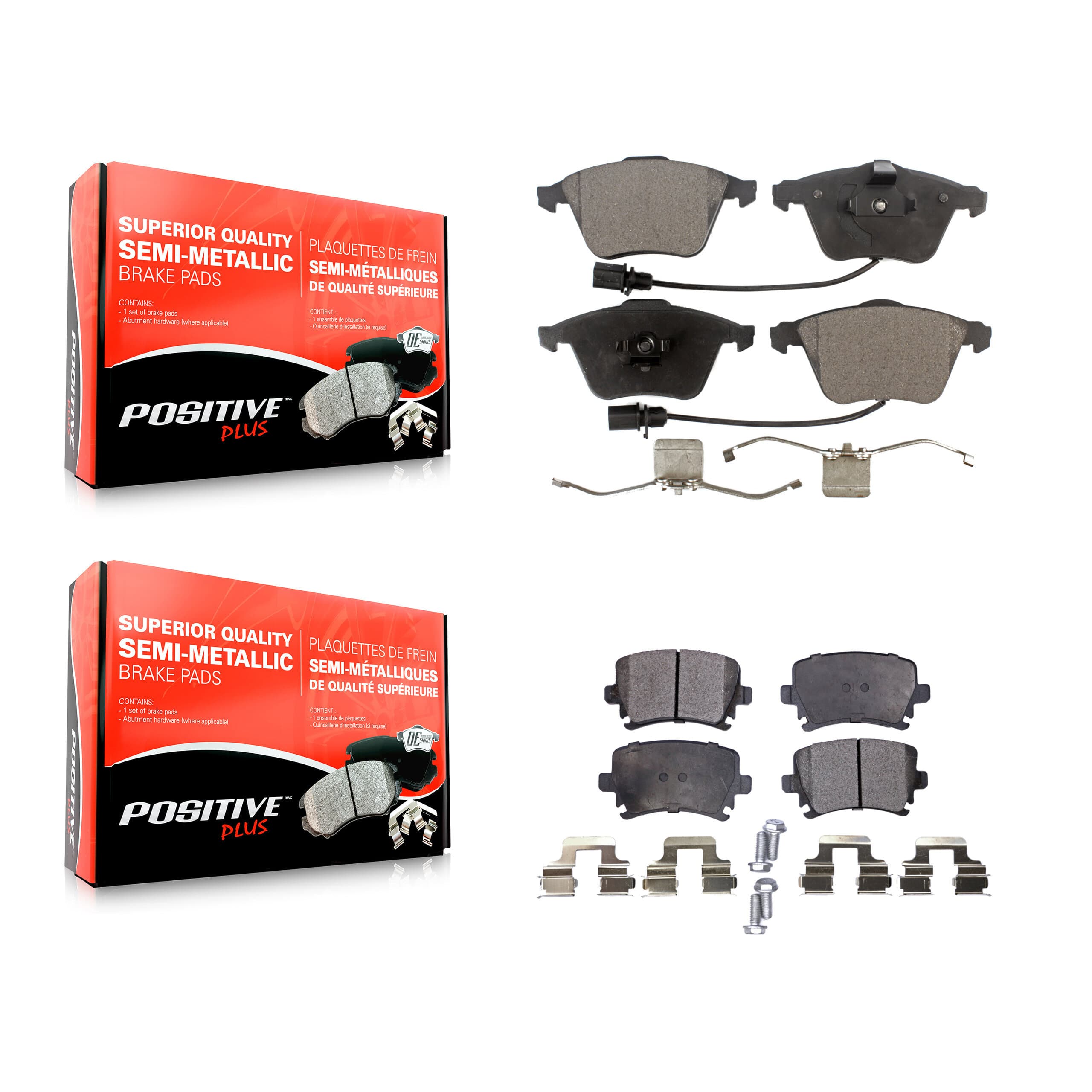 Positive Plus - KPF-100549 - Front and Rear Disc Brake Pad Kits image 1