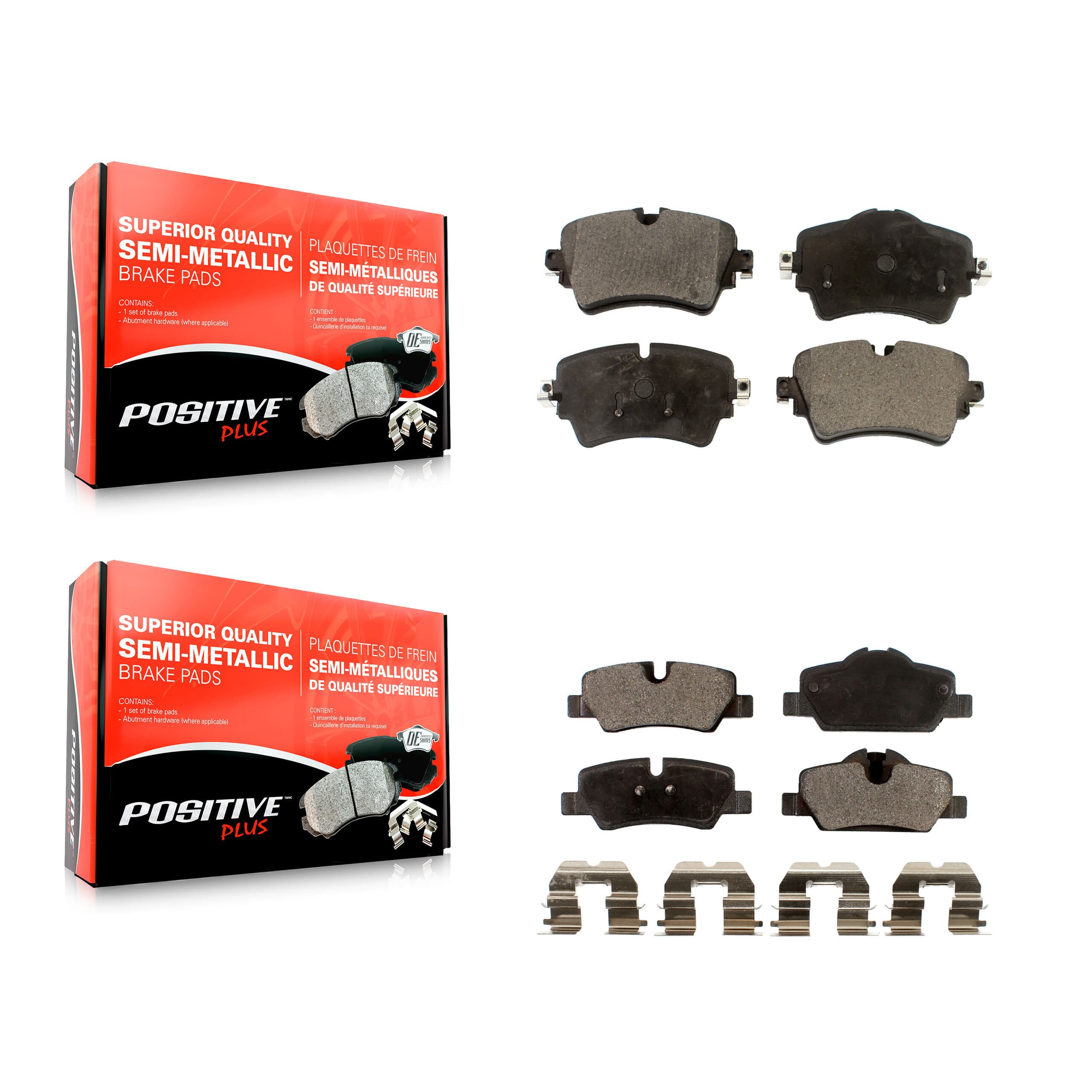 Positive Plus - KPF-100559 - Front and Rear Disc Brake Pad Kits image 1