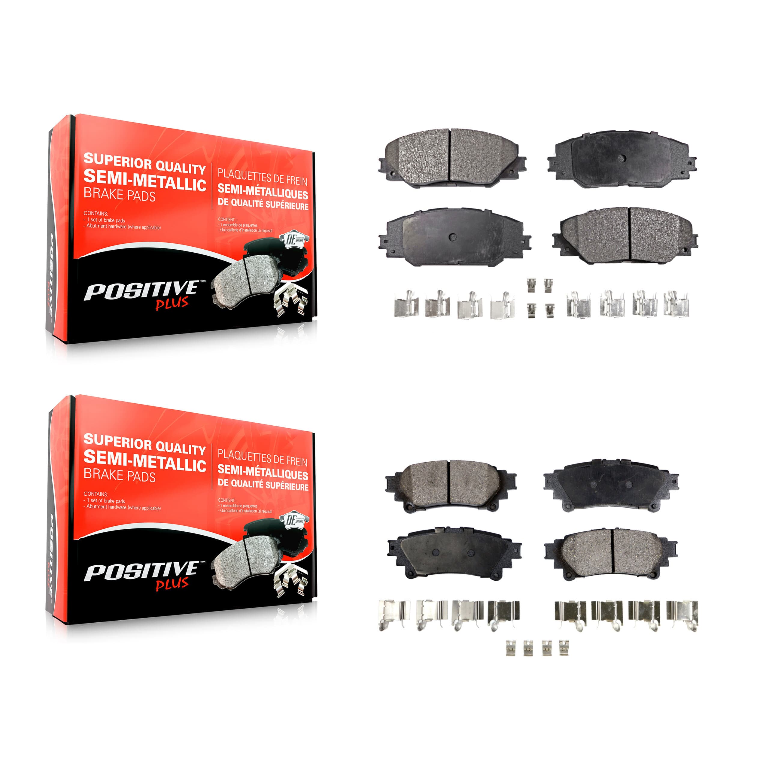 Positive Plus - KPF-100603 - Front and Rear Disc Brake Pad Kits image 1