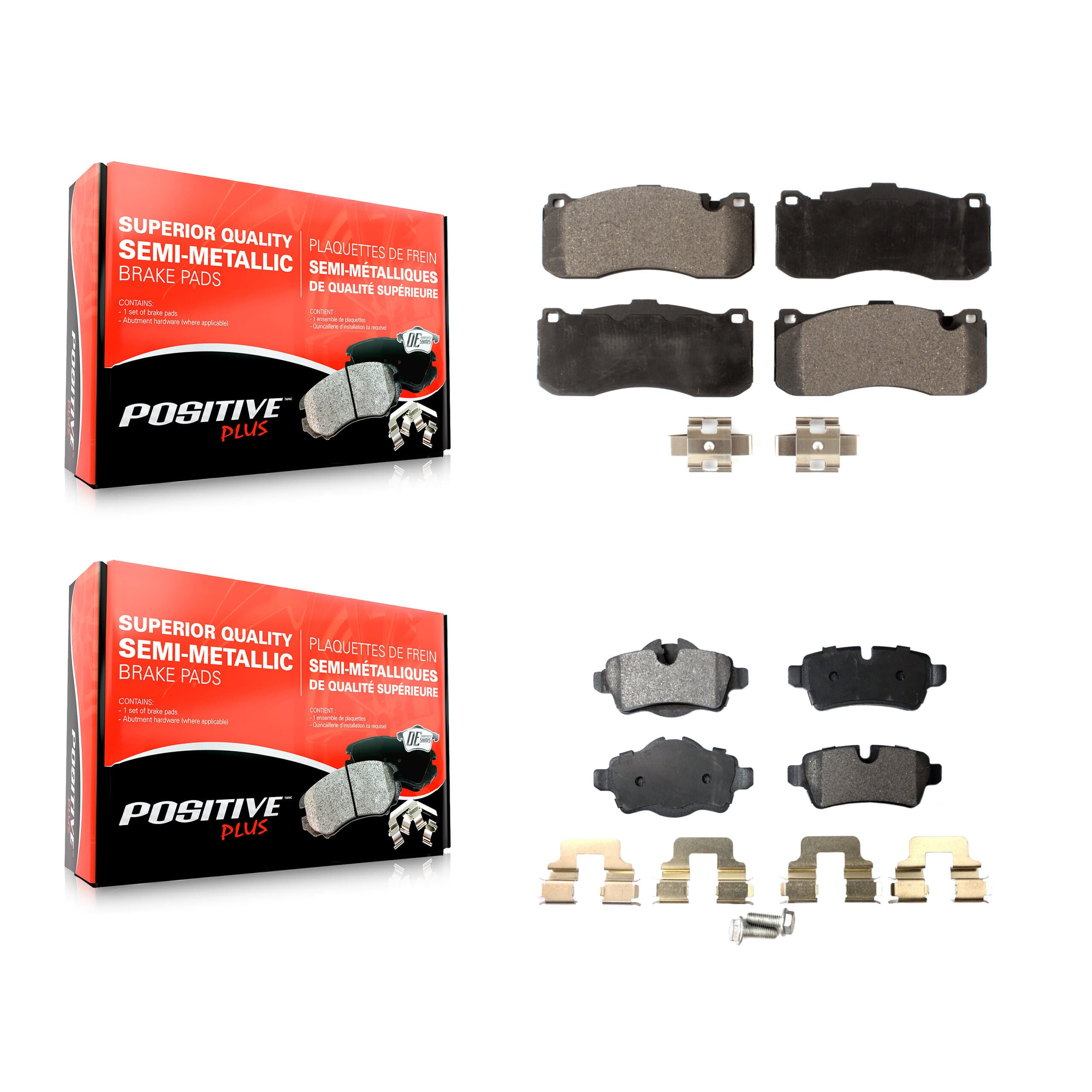 Positive Plus - KPF-100831 - Front and Rear Disc Brake Pad Kits image 1