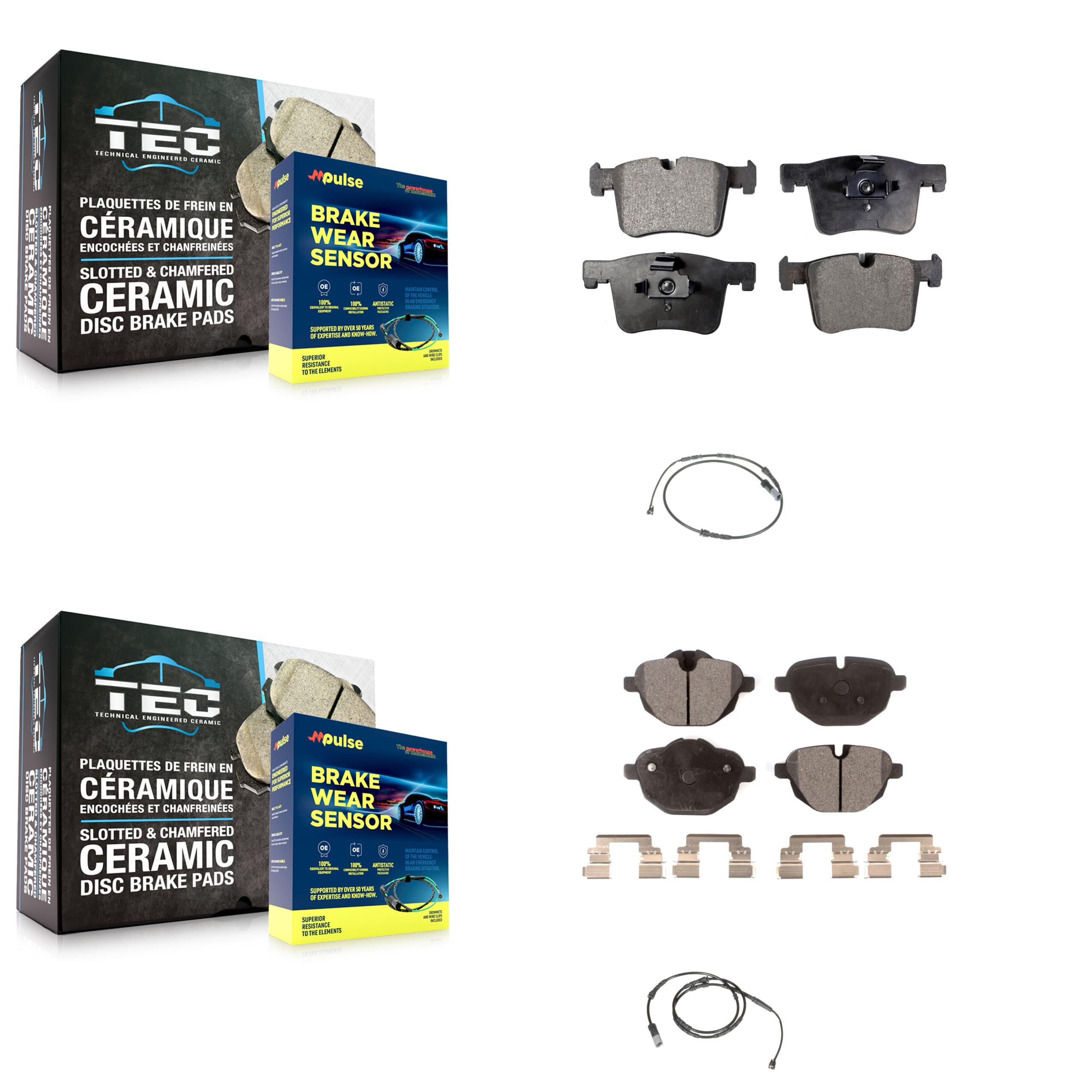 Positive Plus - KPW-100013 - Front and Rear Disc Brake Pad Kits image 1