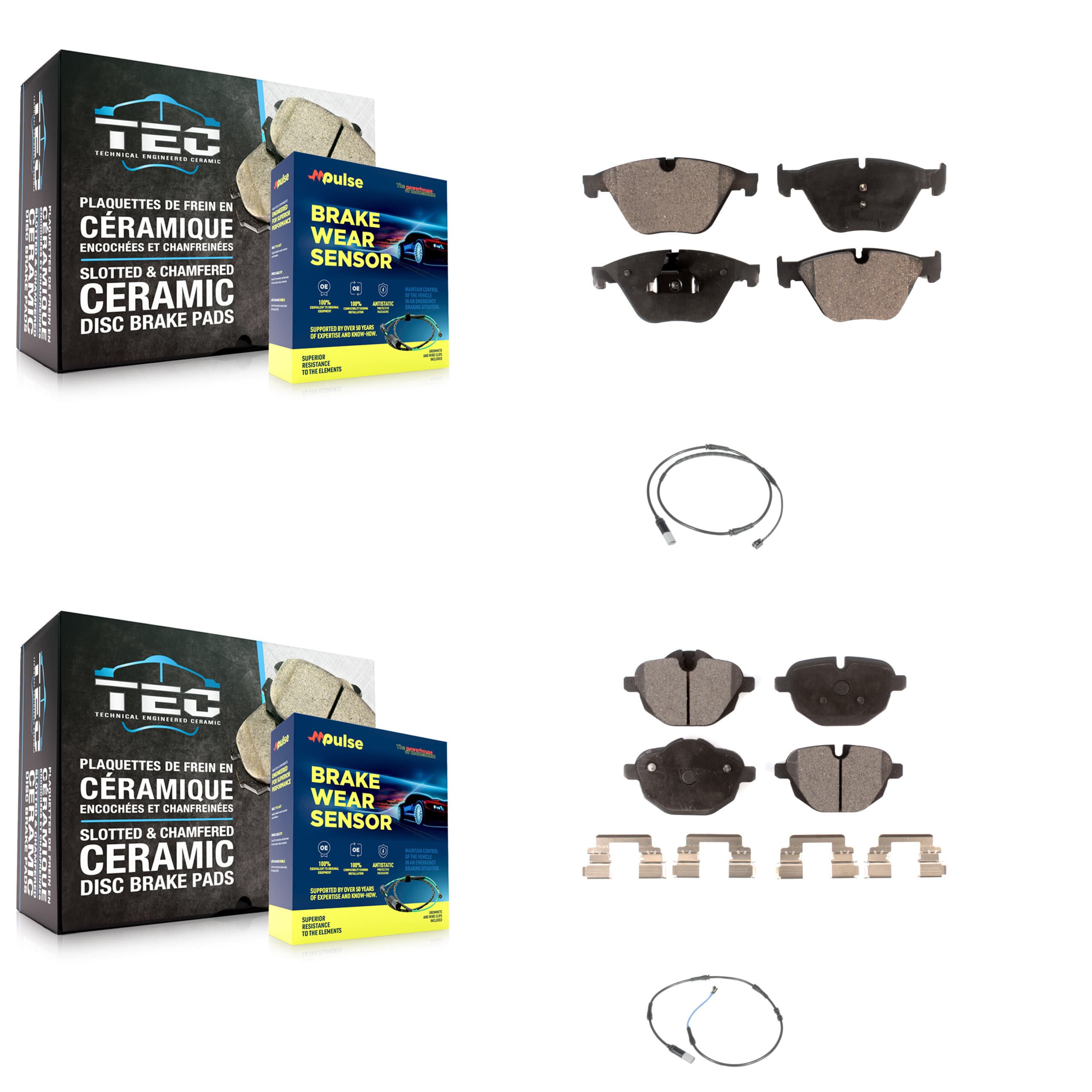 Positive Plus - KPW-100015 - Front and Rear Disc Brake Pad Kits image 1