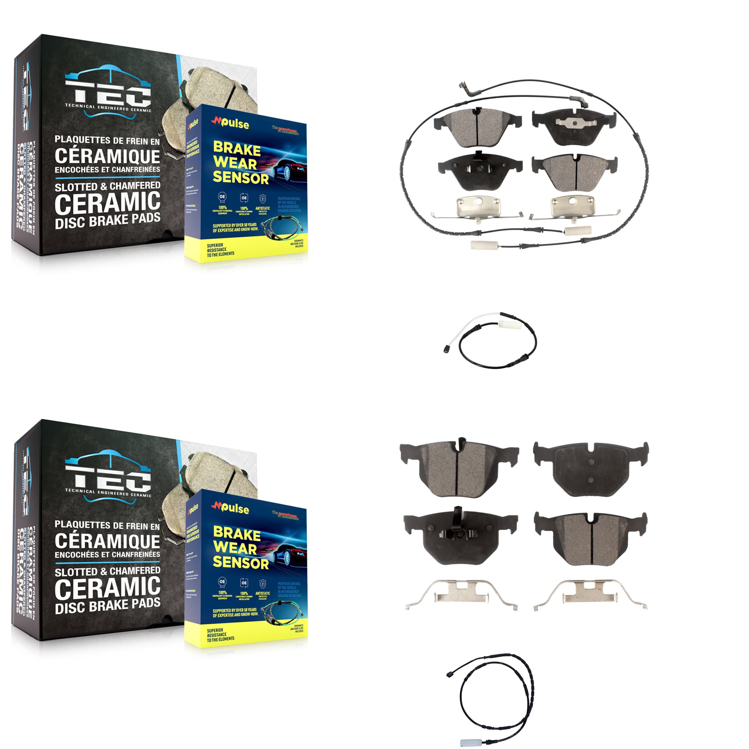 Positive Plus - KPW-100040 - Front and Rear Disc Brake Pad Kits image 1