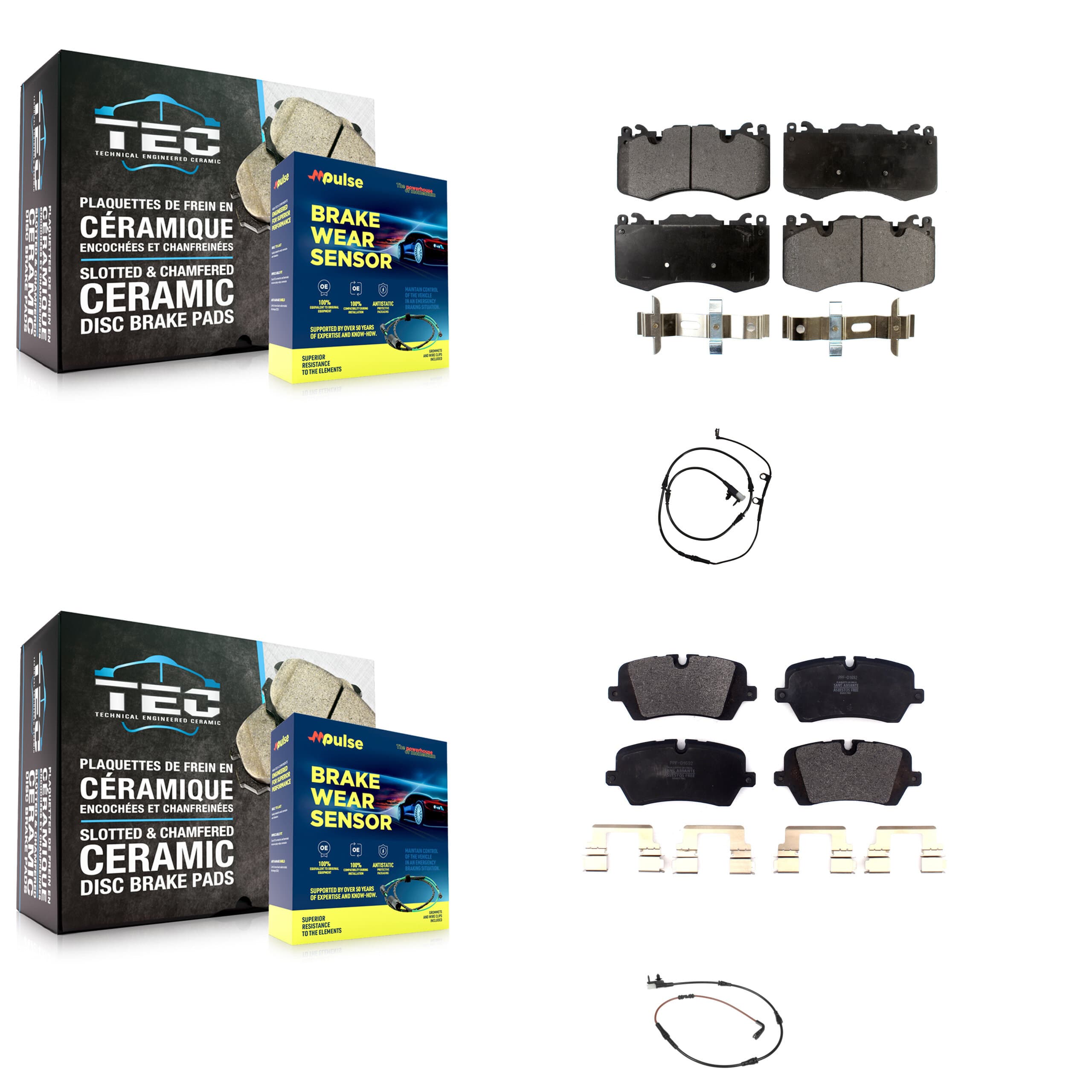 Positive Plus - KPW-100049 - Front and Rear Disc Brake Pad Kits image 1