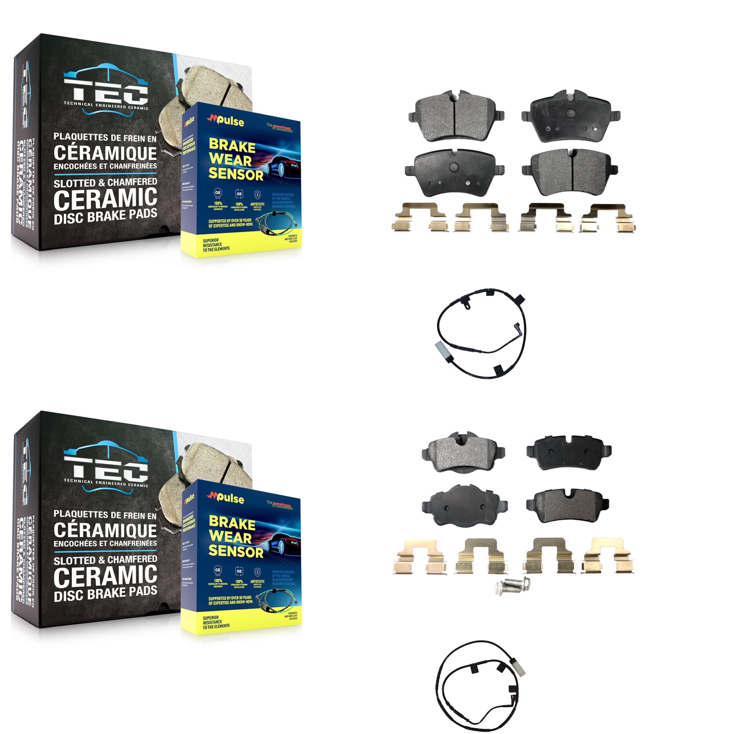 Positive Plus - KPW-100072 - Front and Rear Disc Brake Pad Kits image 1