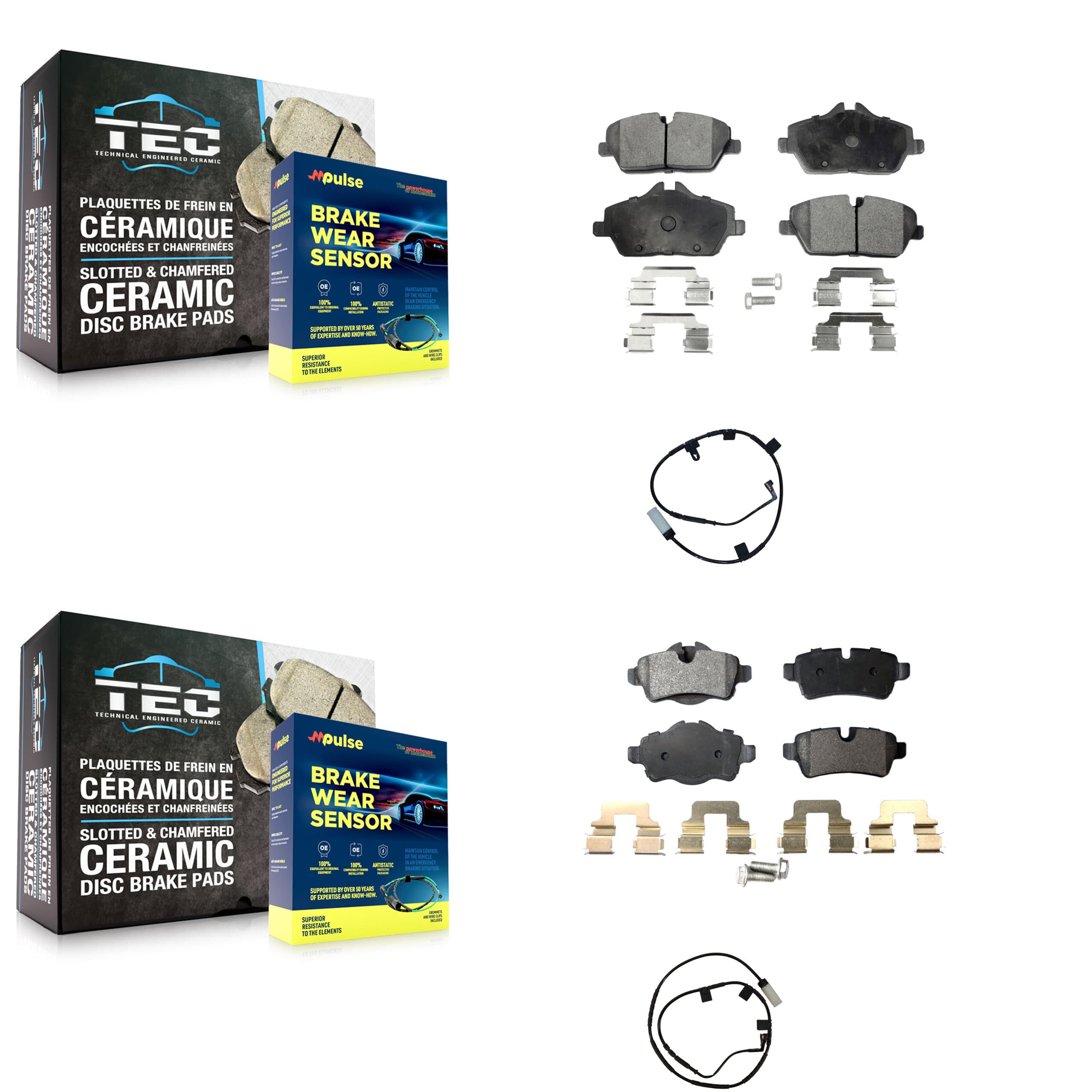 Positive Plus - KPW-100073 - Front and Rear Disc Brake Pad Kits image 1