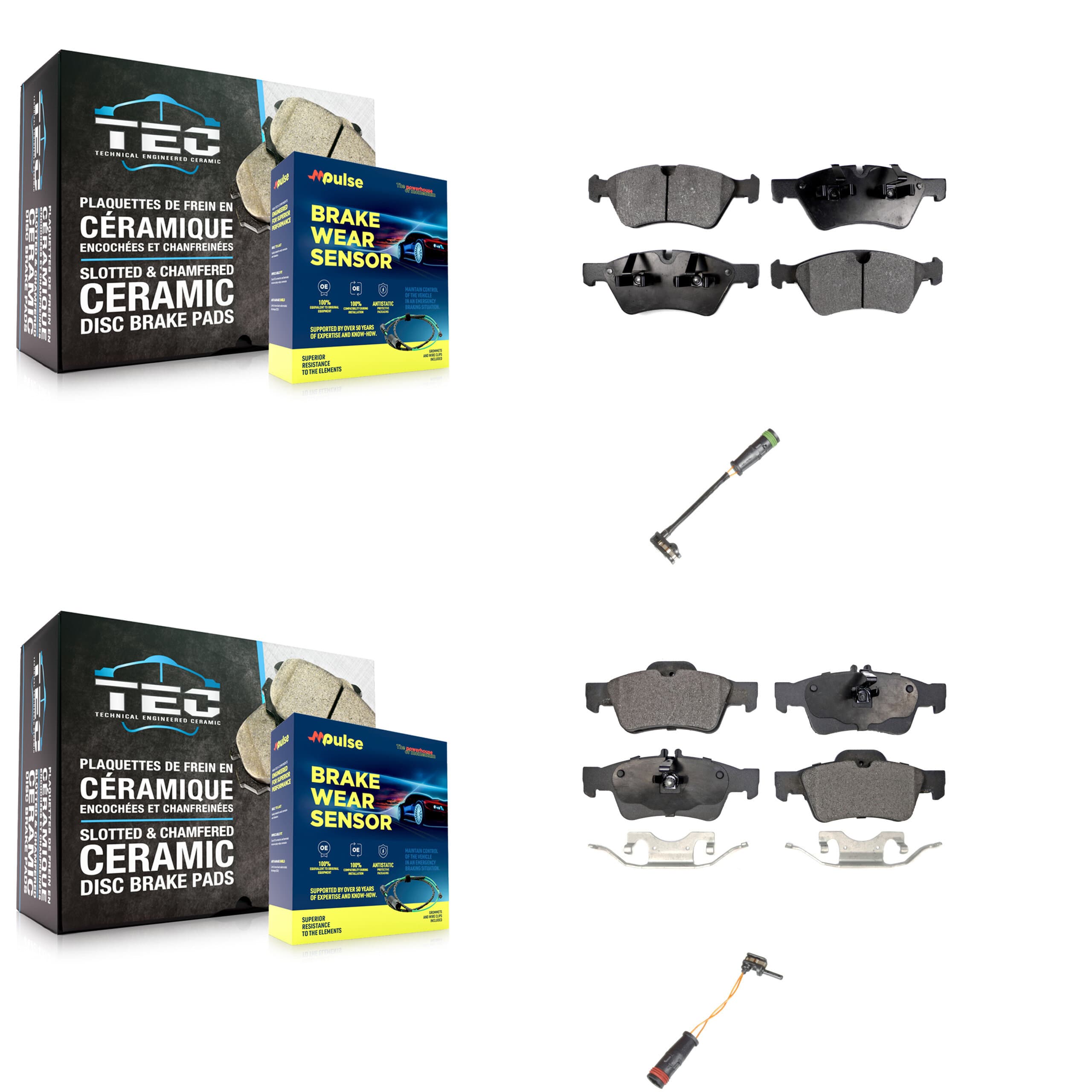 Positive Plus - KPW-100089 - Front and Rear Disc Brake Pad Kits image 1
