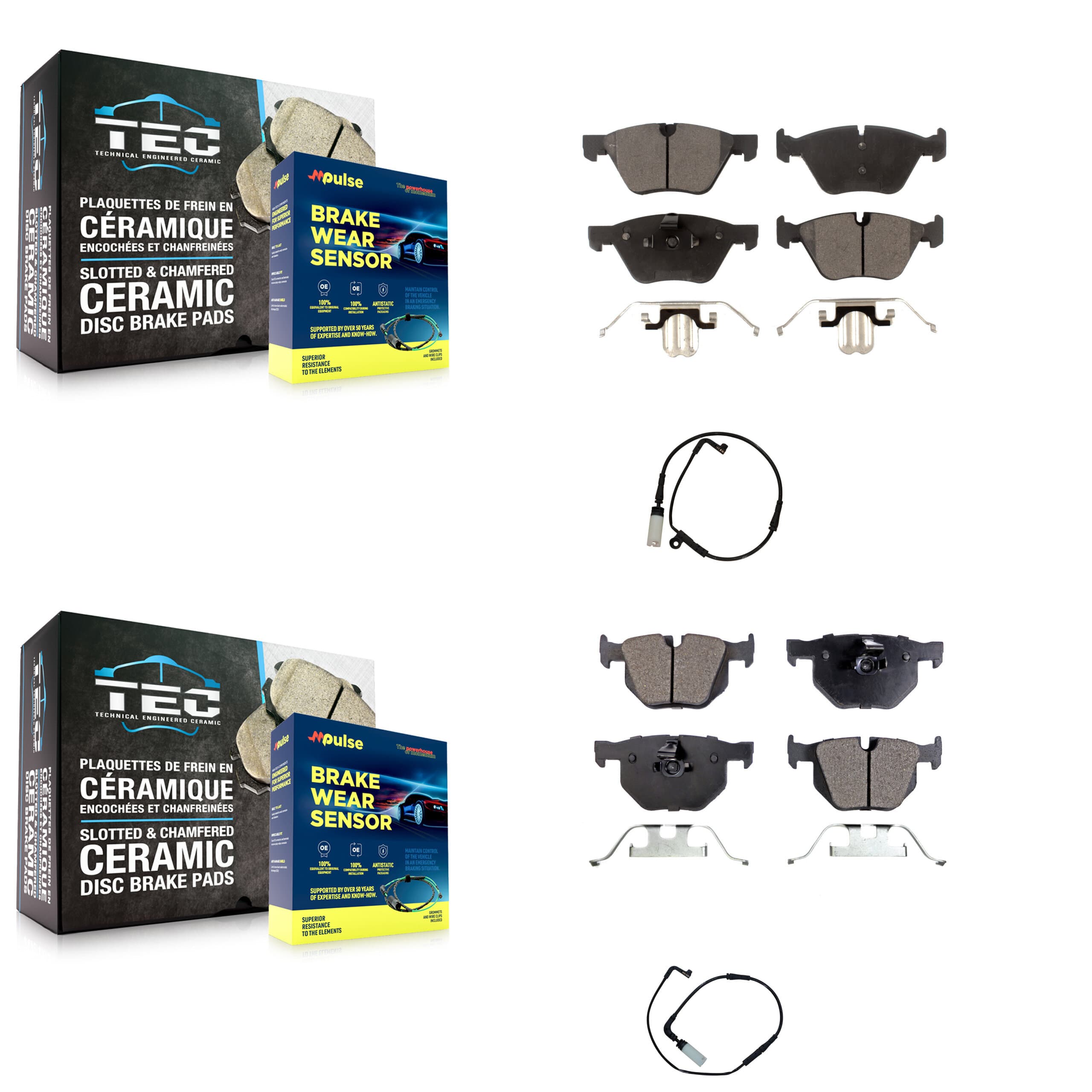 Positive Plus - KPW-100100 - Front and Rear Disc Brake Pad Kits image 1
